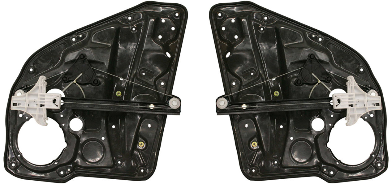 AM GOLF 99-06 REAR WINDOW REGULATOR RH AND LH Power w o Motor w Panel 4 Door SKU SET V491703 Partslink VW1551102 VW1550102 OEM 1J4839462F 1J4839461F
