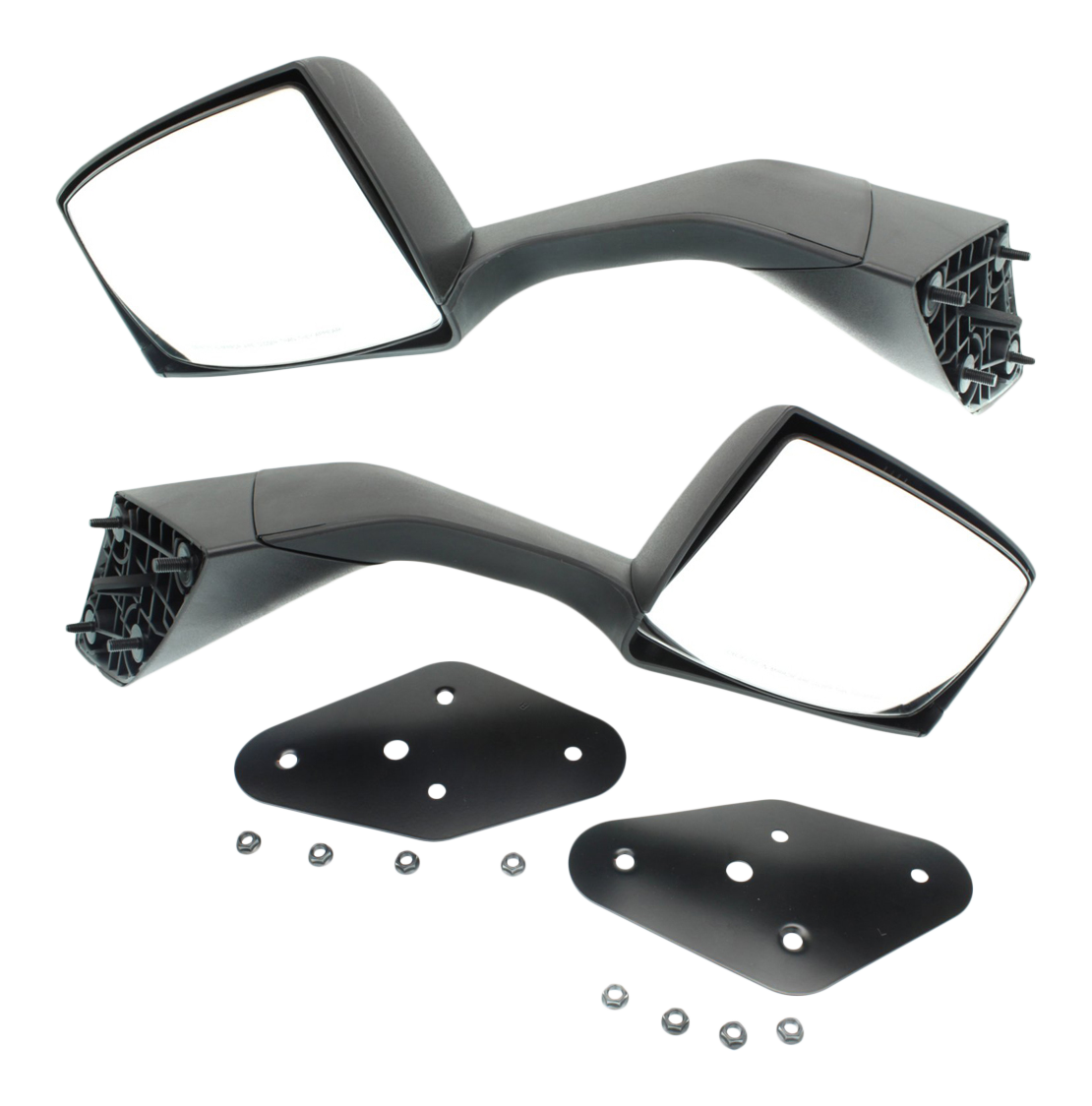 AM VOLVO VNL 15-17 HOOD MIRROR RH AND LH Manual Adjust Manual Folding Non Heated Textured SKU SET VL25R HD OEM 8-229-936-482-334-900