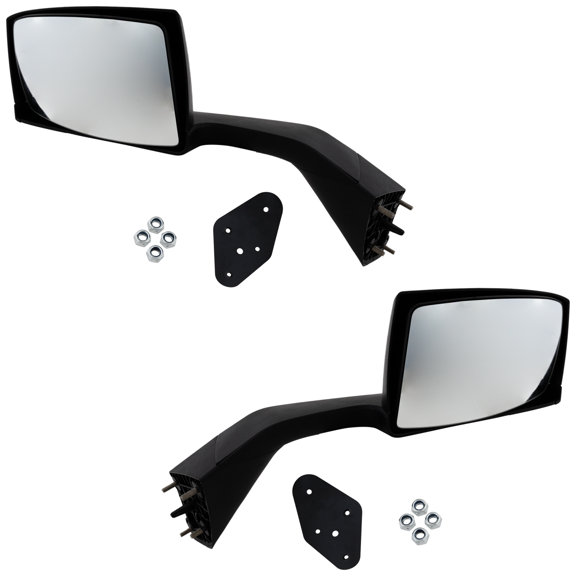 AM VOLVO VNL 04-14 HOOD MIRROR RH AND LH Manual Adjust Non Folding Non Heated Textured Black SKU SET VL34R HD OEM 82299364-82334903