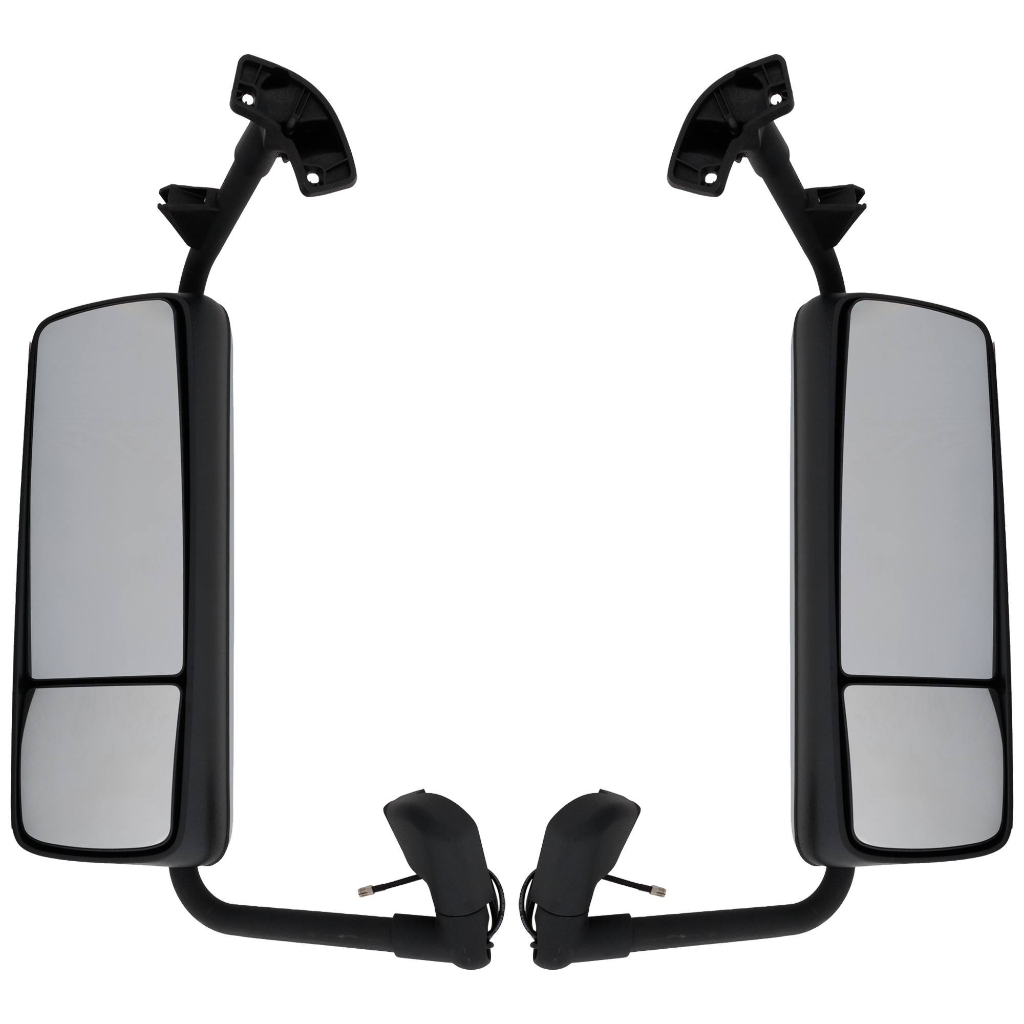 AM VOLVO VNL 04-12 MIRROR RH AND LH Power Upper Manual Adjust Lower Manual Folding Heated Chrome w Arm SKU SET VL45ER HD OEM 82239815-20701416-82239816-207