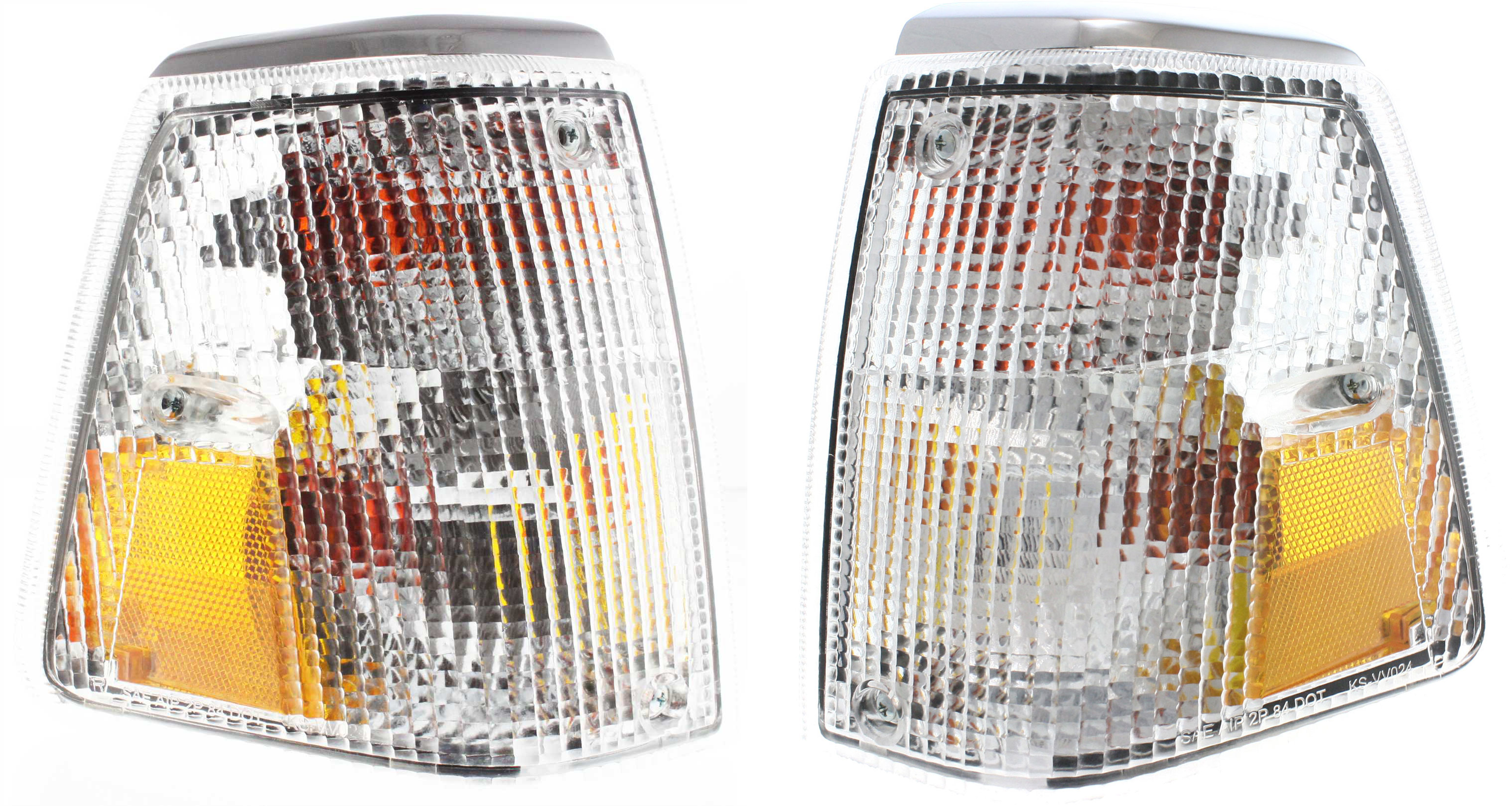 AM VOLVO 244-86-89-240-90-93 CORNER LAMP RH and LH Assembly SKU SET VO92 Partslink VO2520102 VO2521102 OEM 13126230-13126305