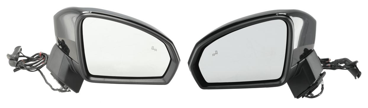 AM TAOS 22-23 MIRROR RH AND LH Power Heated Manual Folding Paintable w Blind Spot Detection No Memory Puddle Light and Auto Dimming SKU SET VW117ER Partslink VW1320197 VW1321197 OEM 2GJ857507L9B9-2GJ857508L9B9