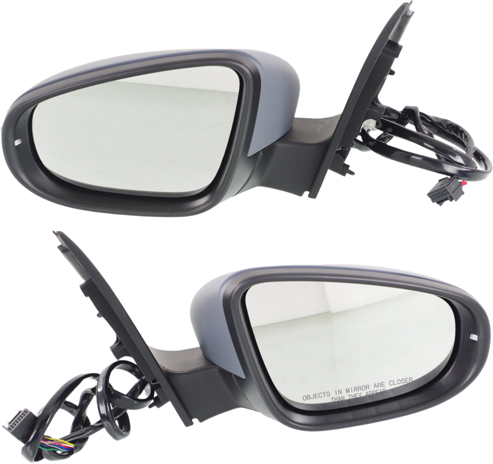AM GOLF GTI 10-14 MIRROR RH AND LH Power Power Folding Heated Paintable No Memory Hatchback SKU SET VW55ER S Partslink VW1320134 VW1321134 OEM 5K0857507R9B9-5K0857508S9B9