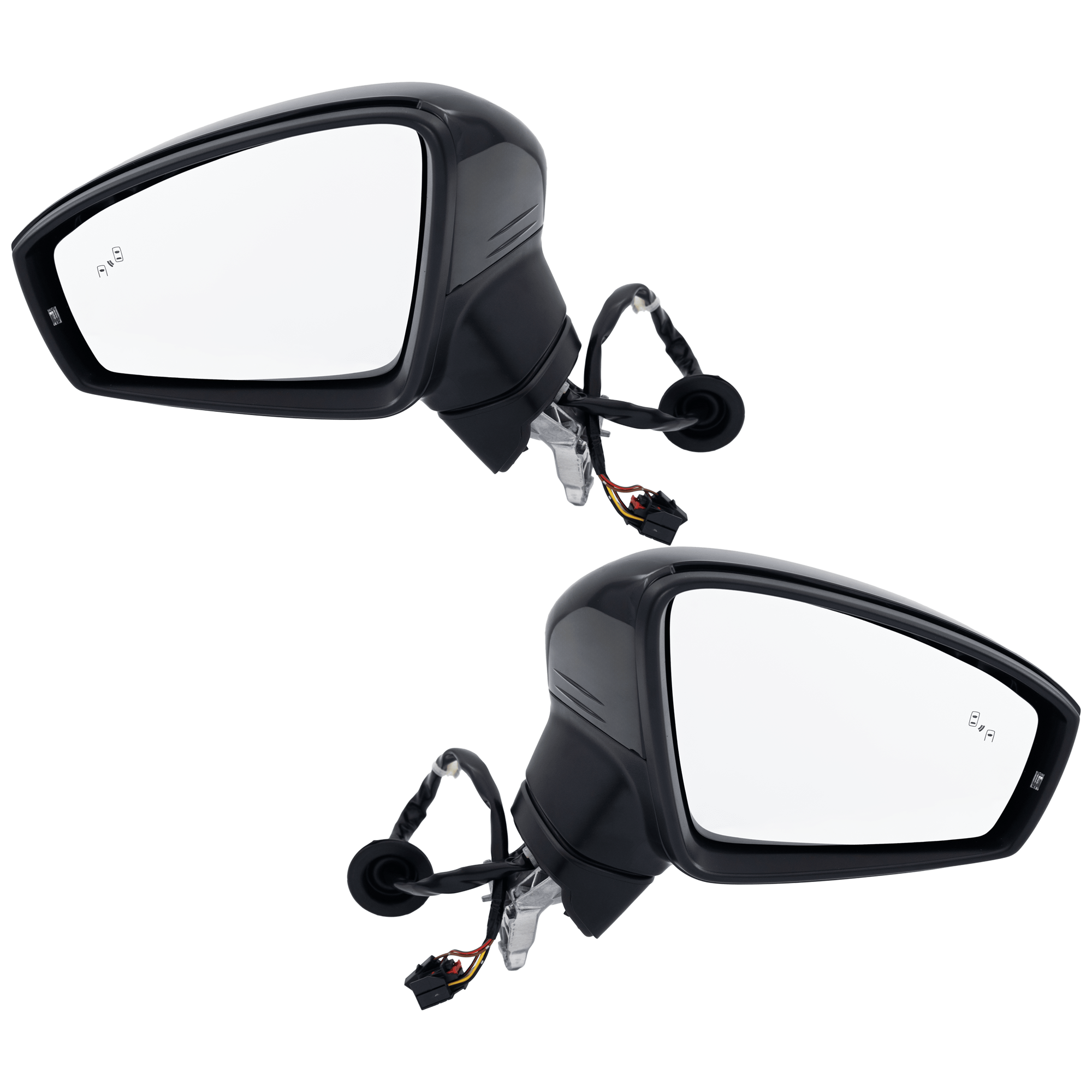 AM TIGUAN 18-21 MIRROR RH AND LH Power Manual Folding Heated Paintable w Signal Light in Glass BSD No Puddle Light Auto Dimming Memory SKU SET VW74ER S Partslink VW1320179 VW1321179 OEM 5NN857507R9B9-5NN857537GRU 5NN