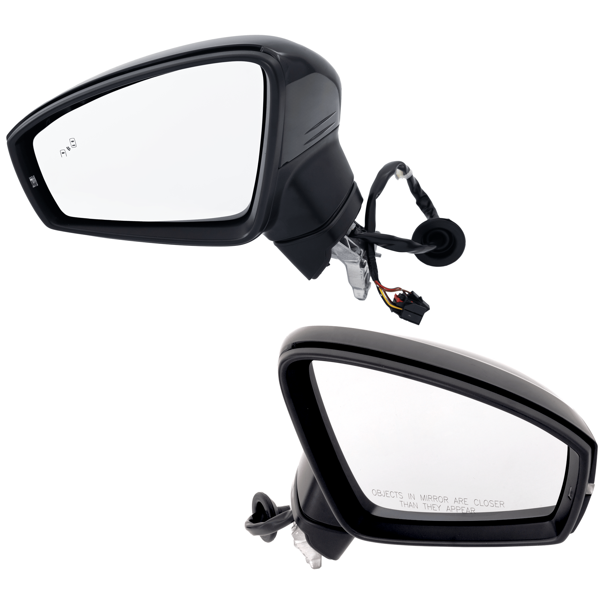 AM TIGUAN 18-21 MIRROR RH AND LH Power Manual Folding Heated Paintable w BSD and Signal Light in No Auto dimming Memory and Puddle Light w Lane Change Assist Set of 2 SKU SET VW75ER S A Partslink VW1320179 VW1321180 OEM 5NN857507R9B9-5NN857537GRU 5NN
