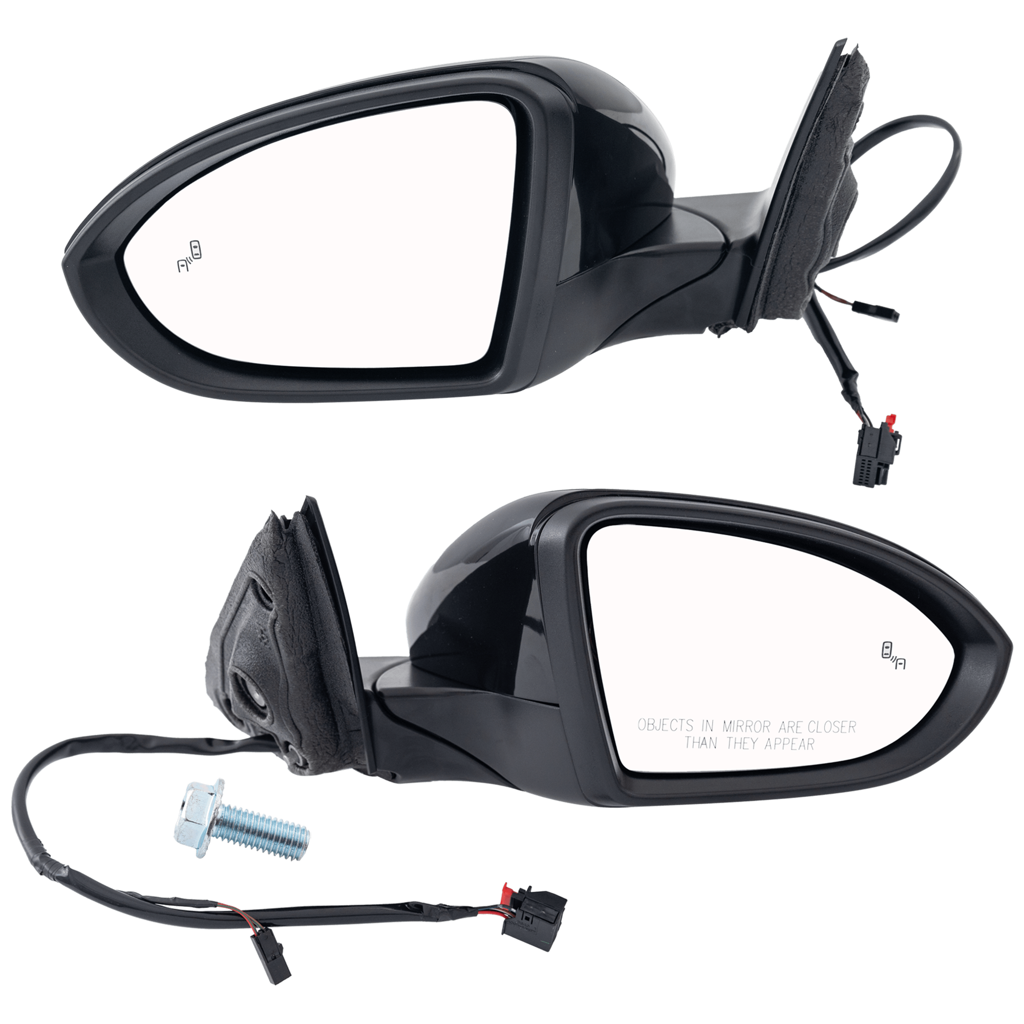 AM JETTA 19-23 MIRROR RH AND LH Power Manual Folding Heated Paintable w BSD No Auto dimming No Memory No Puddle Light No Signal Light SKU SET VW81ER Partslink VW1320182 VW1321182 OEM 17A857507AL9B9 PFM 17A857508AL