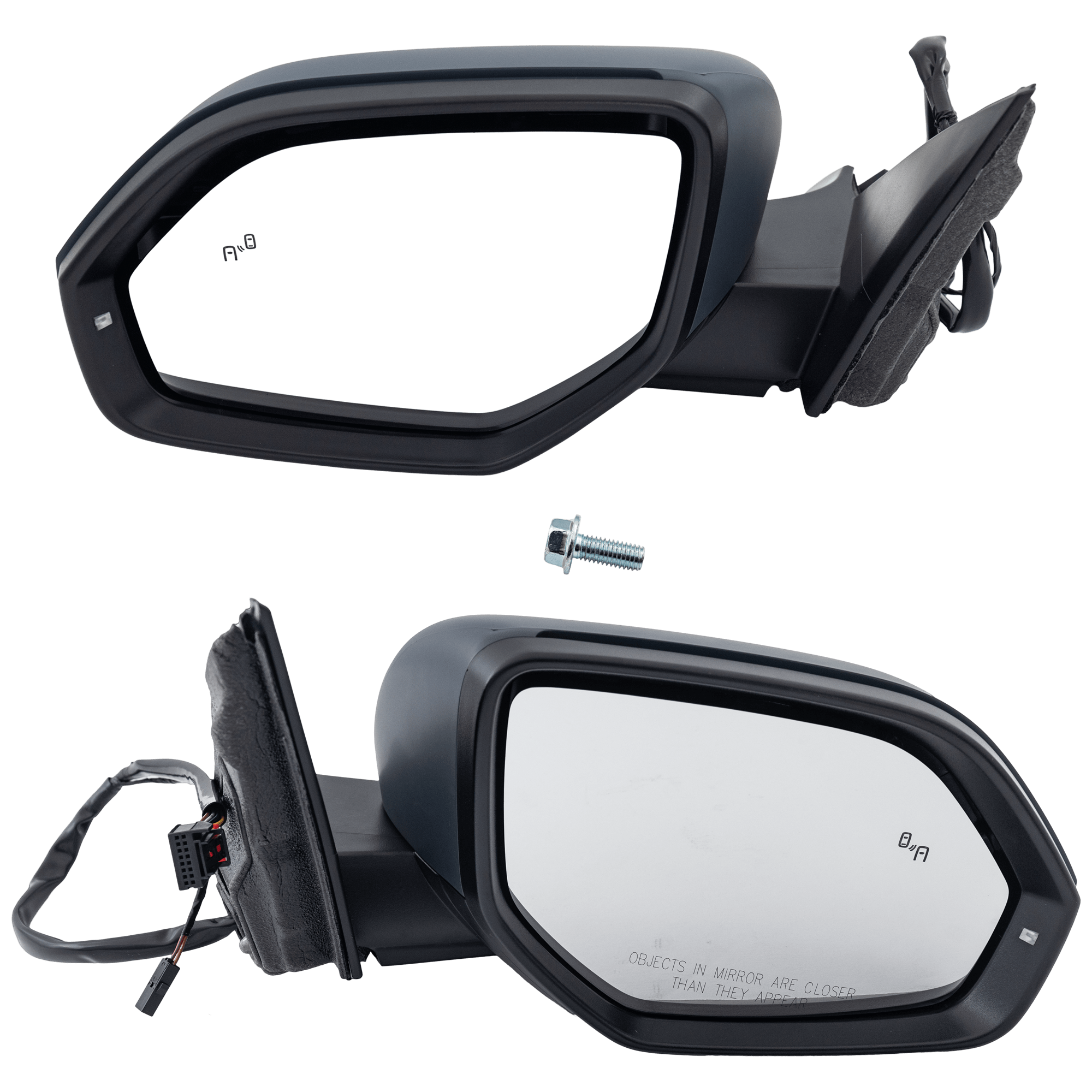 AM ATLAS 21-23 MIRROR RH AND LH Power Manual Folding Heated Paintable w BSD Signal Light and Memory No Auto dimming No Puddle Light From 7-20-20 SKU SET VW84ER Partslink VW1320186 VW1321186 OEM 3CN857507AK9B9 PFM 3CN857508AK