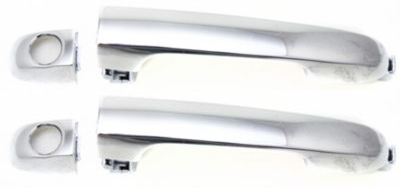 AM ELANTRA 07-12 FRONT EXTERIOR DOOR HANDLE RH AND LH All Chrome w Keyhole Handle+Cover SKU SETREPH462503C 2 OEM 826512H010-826522H010