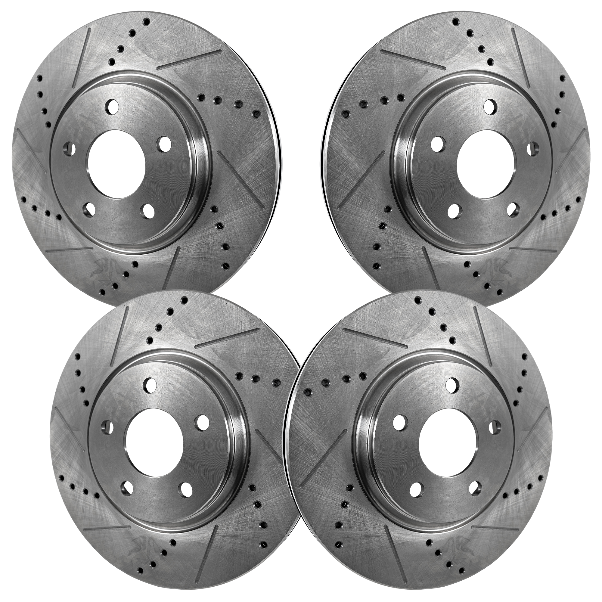 AM ALTIMA 05-06 MAXIMA 06-08 FRONT AND REAR BRAKE DISC 4 Wheel Set Cross drilled and Slotted SKU SETSTPI27110001DRS4B OEM 19987-31312-145398-476840-0832