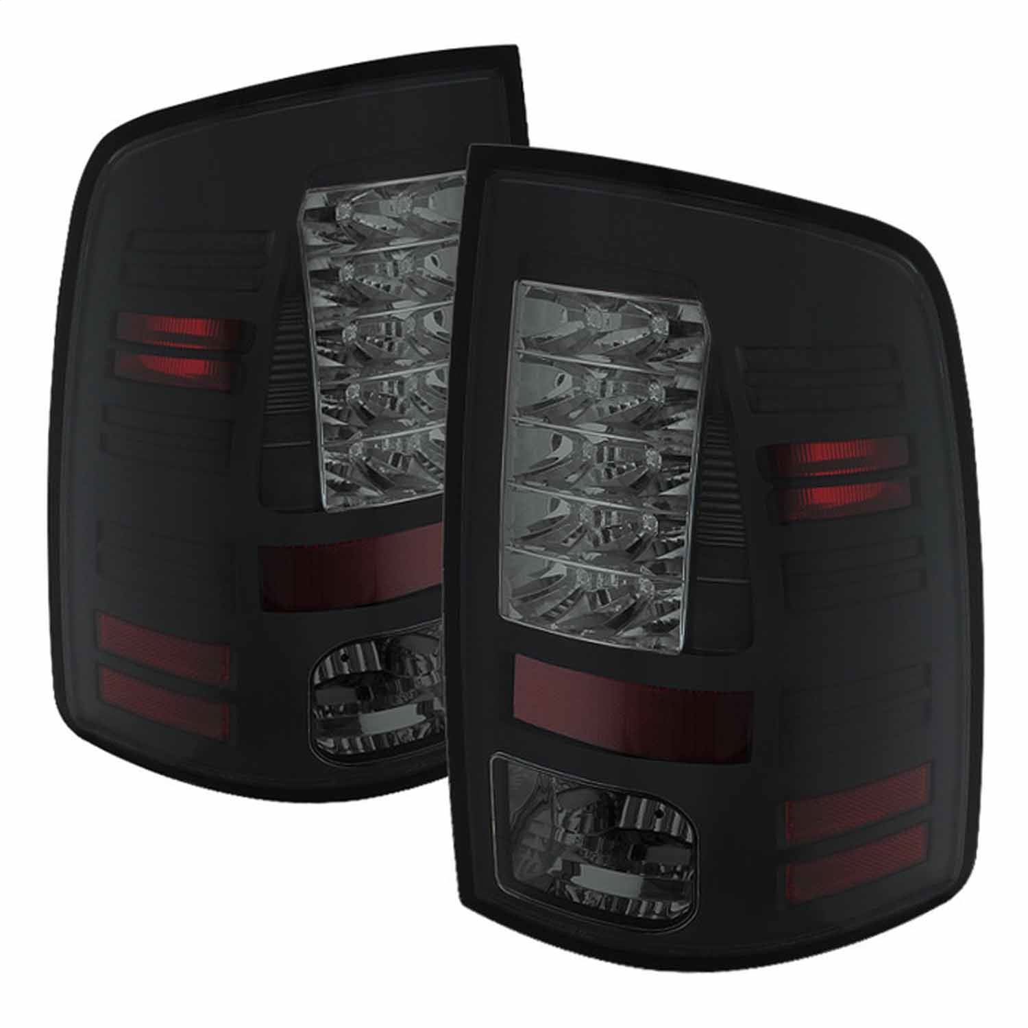 AM Spyder Dodge Ram 1500-13-14 Ram 2500-3500-13-14 LED Tail Lights LED Model only Not Compatible With Incandescent Model Black Smoke SKU SP5077578