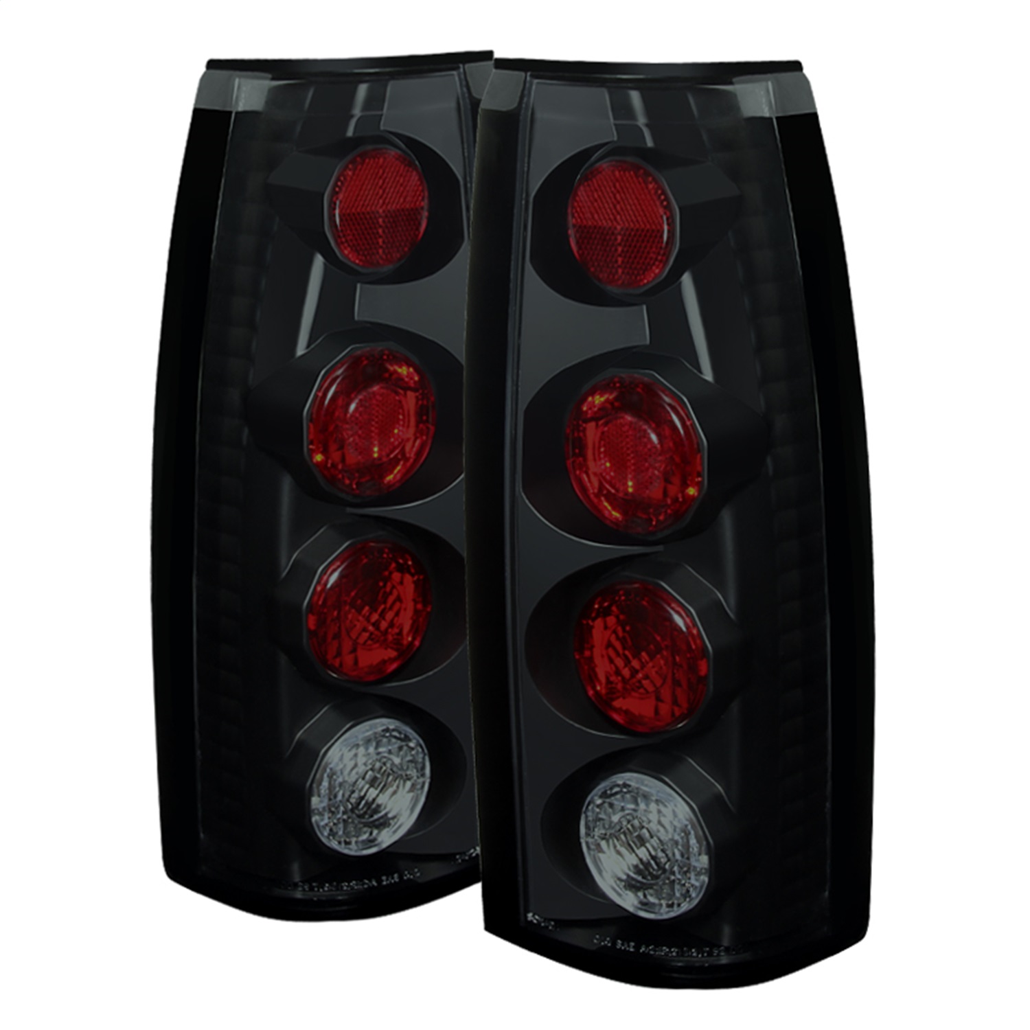 AM Spyder Chevy C K Series 1500-2500-3500-88-98 Sierra 88-98 Blazer 92-94 Jimmy 92-94 Suburb 92-99 Tahoe 94-99 Cad Escalade 99-00 Yukon Denali 99-00 Euro Style Tail Lights Black Smoke SKU SP5077967