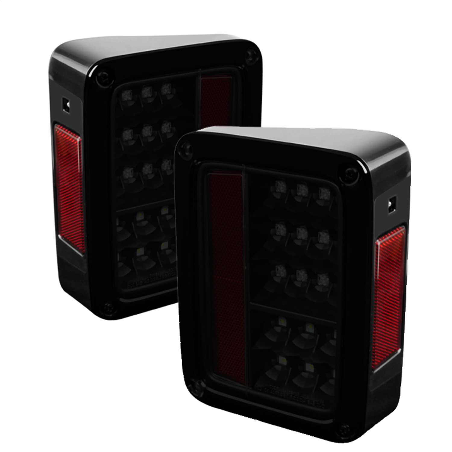 AM Spyder Jeep Wrangler 07-14 LED Tail Lights Black Smoke SKU SP5079978