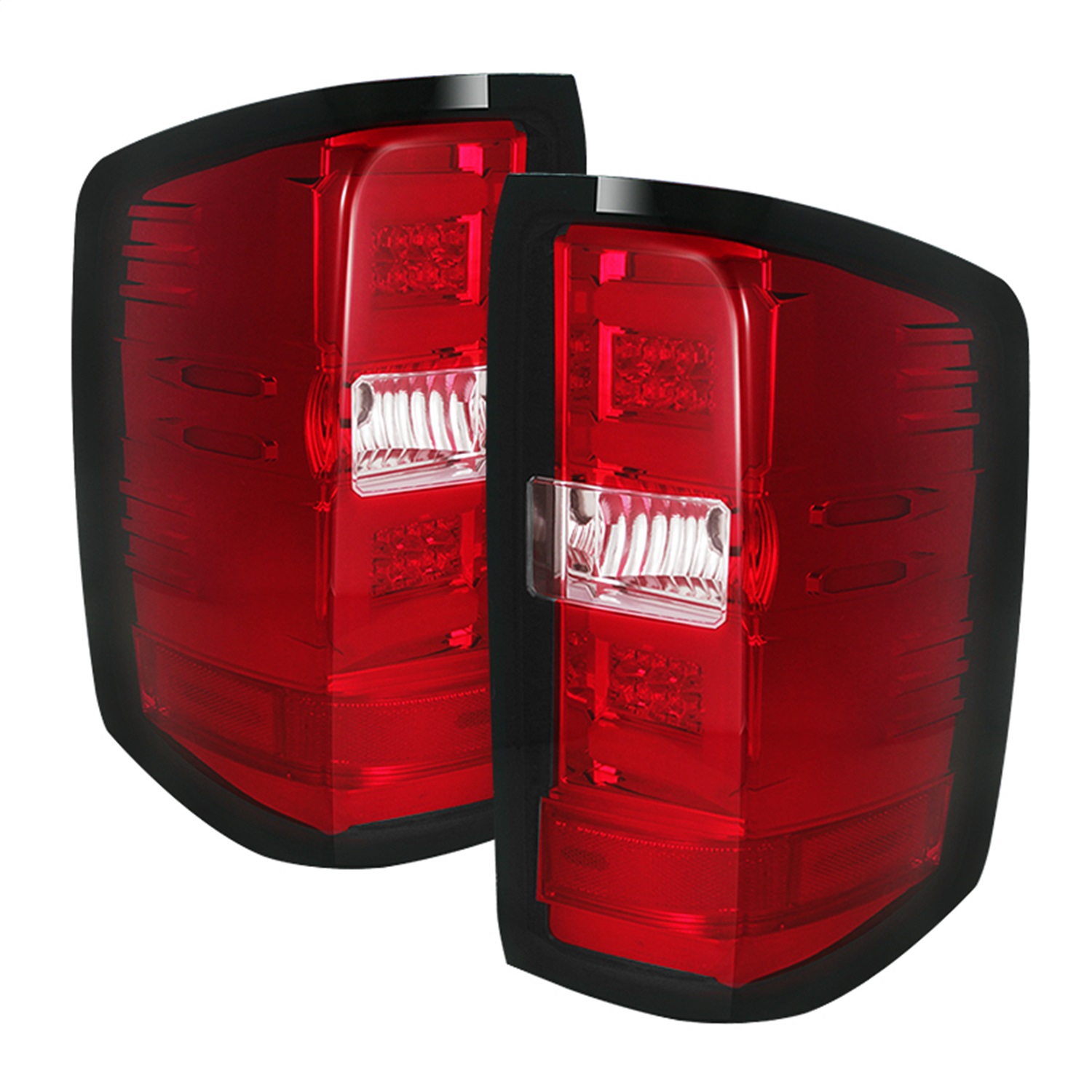 AM Spyder Chevy Silverado 14-15 Light Bar LED Tail Lights Red Clear SKU SP5080011