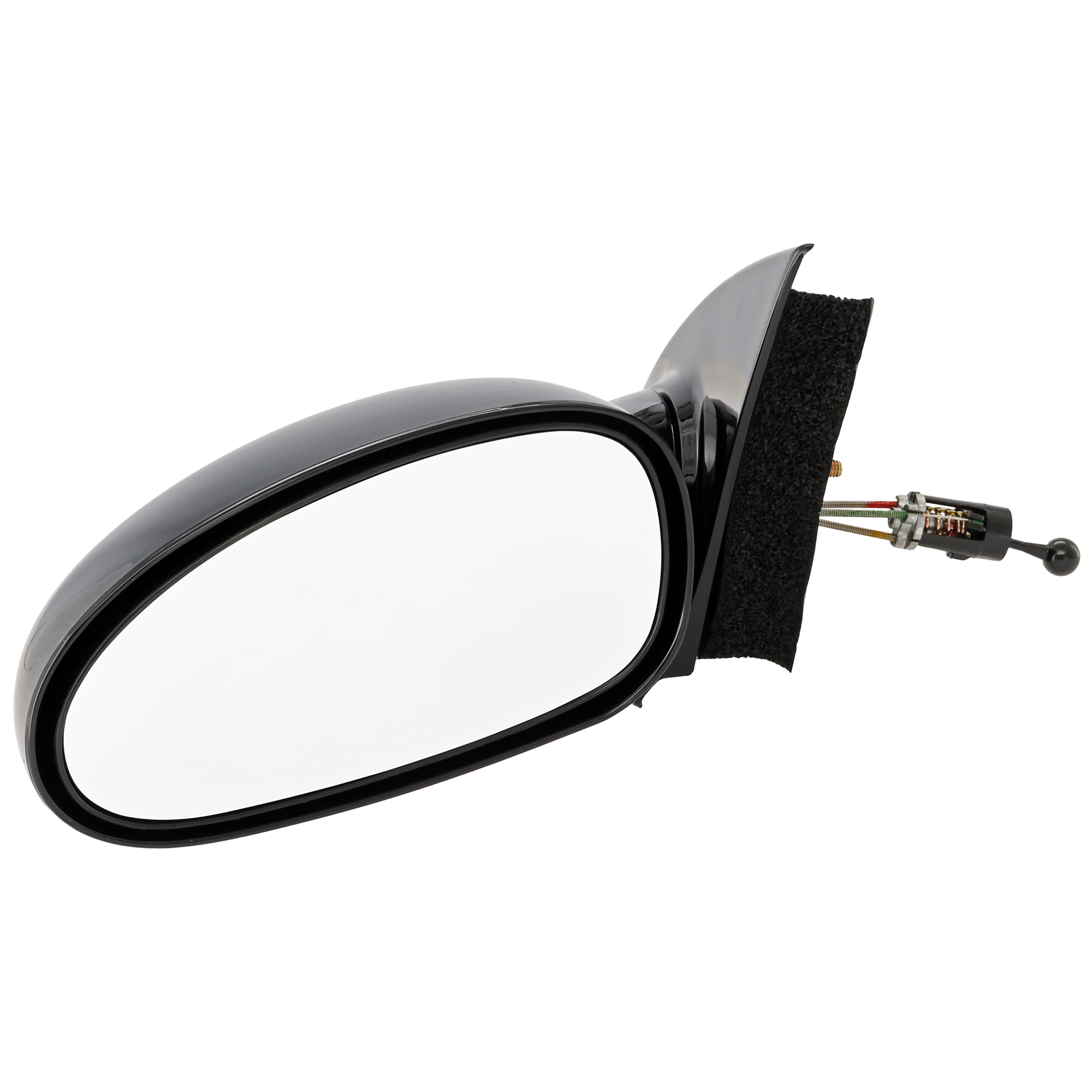 AM SATURN S SERIES 97-02 MIRROR LH Manual Adjust Non Heated Non Folding Paintable Coupe SKU ST14L Partslink GM1320186 OEM 21112674