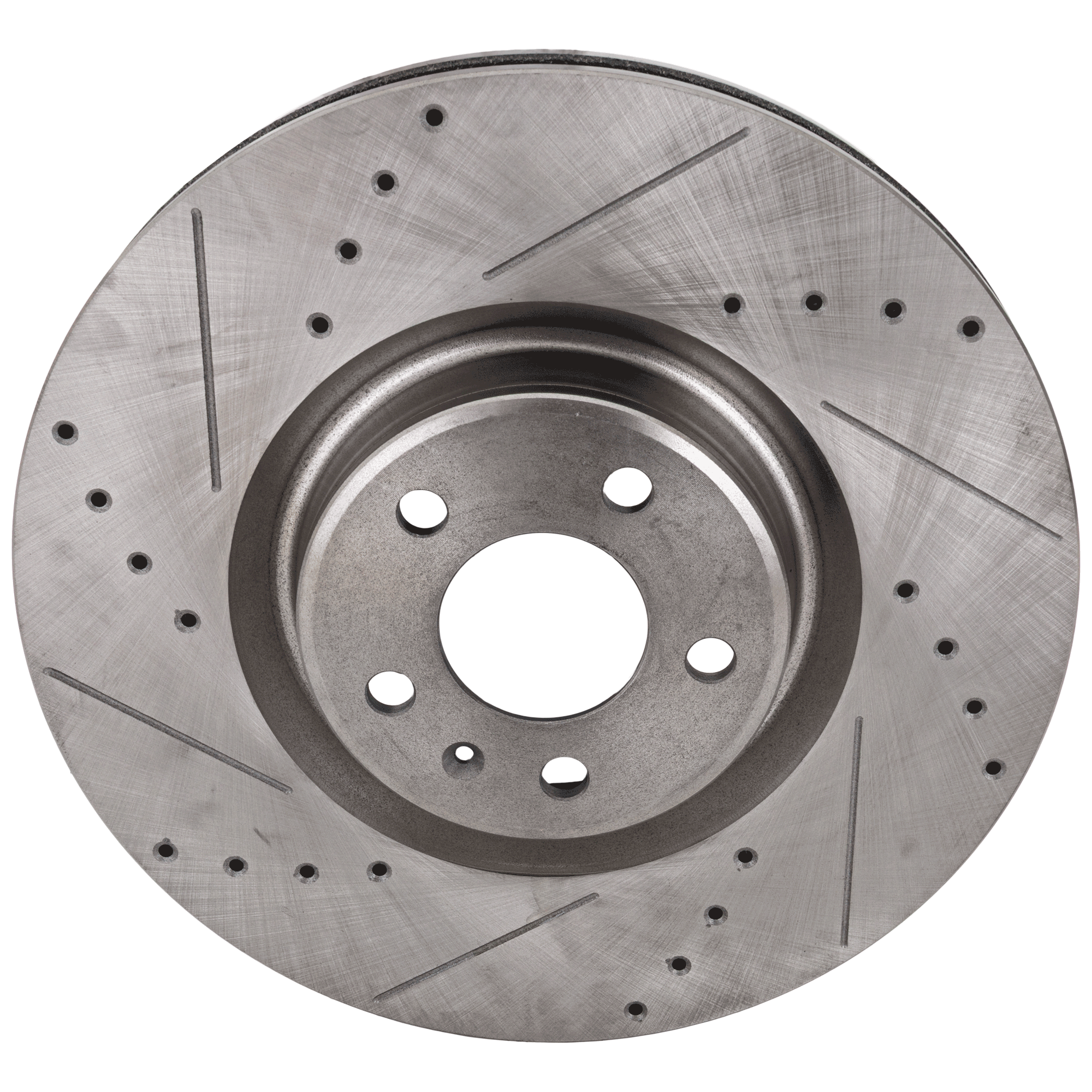 AM A6 QUATTRO 12-19 FRONT BRAKE DISC RH=LH Cross drilled and Slotted SKU STPA27110011DRS OEM 12133134-45586-850443-60073064