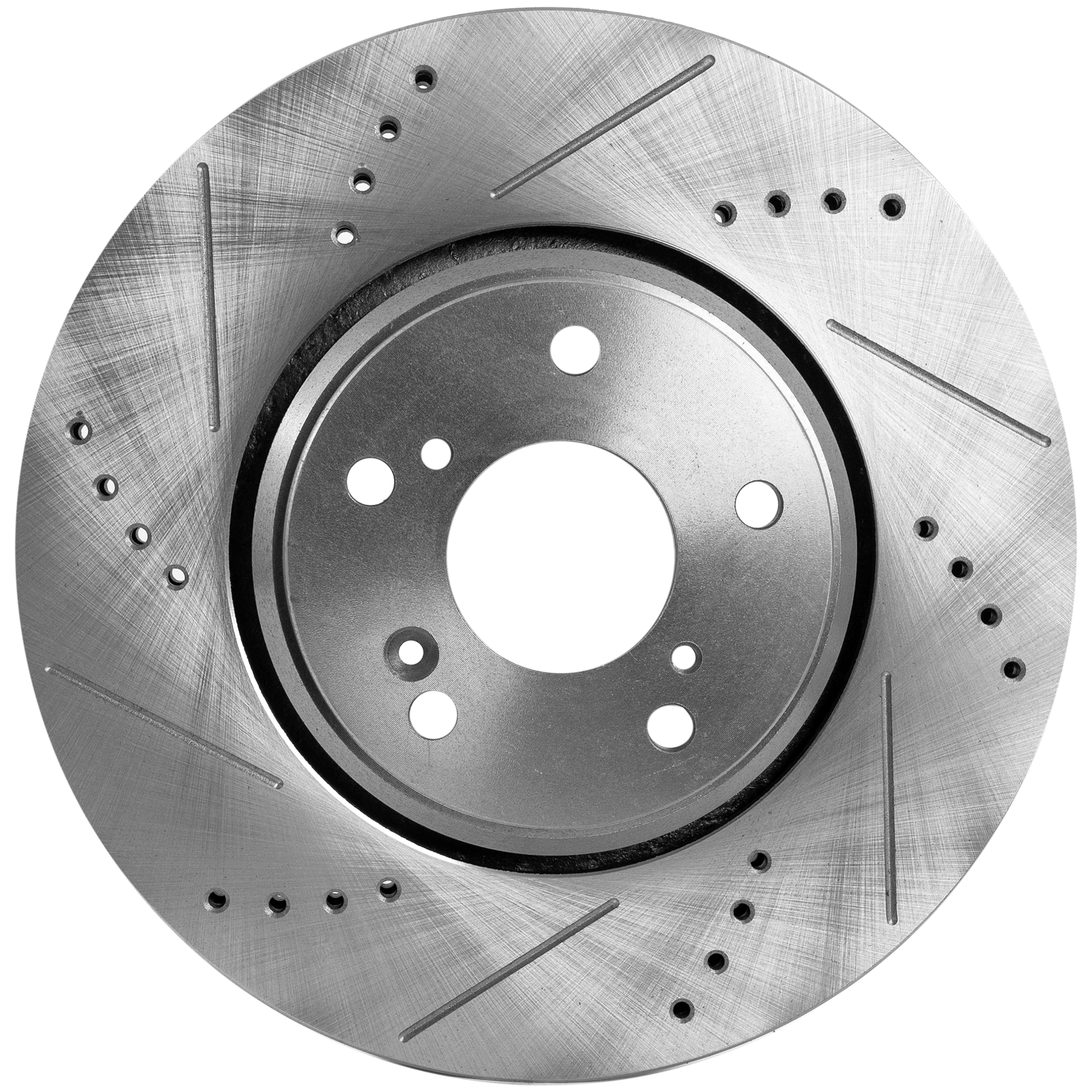AM ILX 17-22 CIVIC 17-20 FRONT BRAKE DISC RH=LH Cross drilled and Slotted SKU STPA27110022DRS OEM 45491-850508-982055-12140094-6