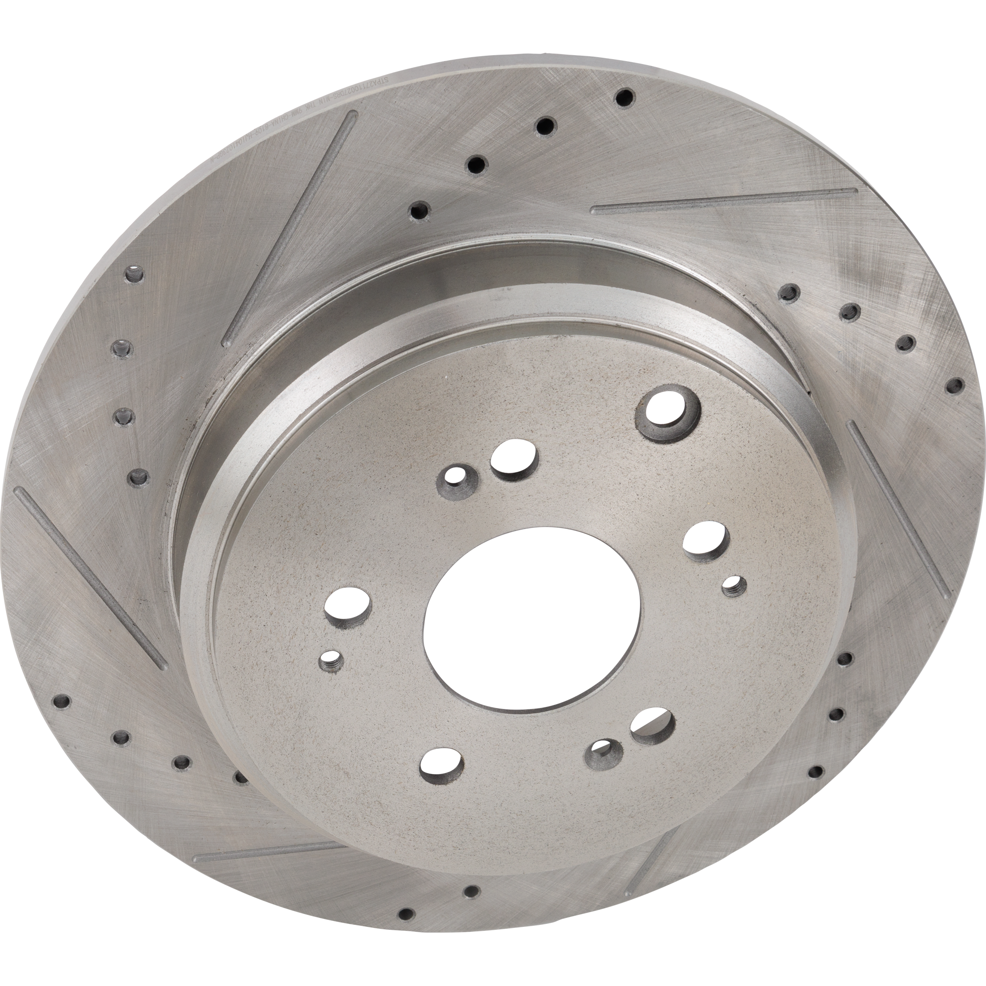 AM MDX 07-13 ODYSSEY 11-17 REAR BRAKE DISC RH=LH Cross drilled and Slotted Solid 5 Lugs SKU STPA27110027DRS OEM 31469-44606-0833323-900532-600
