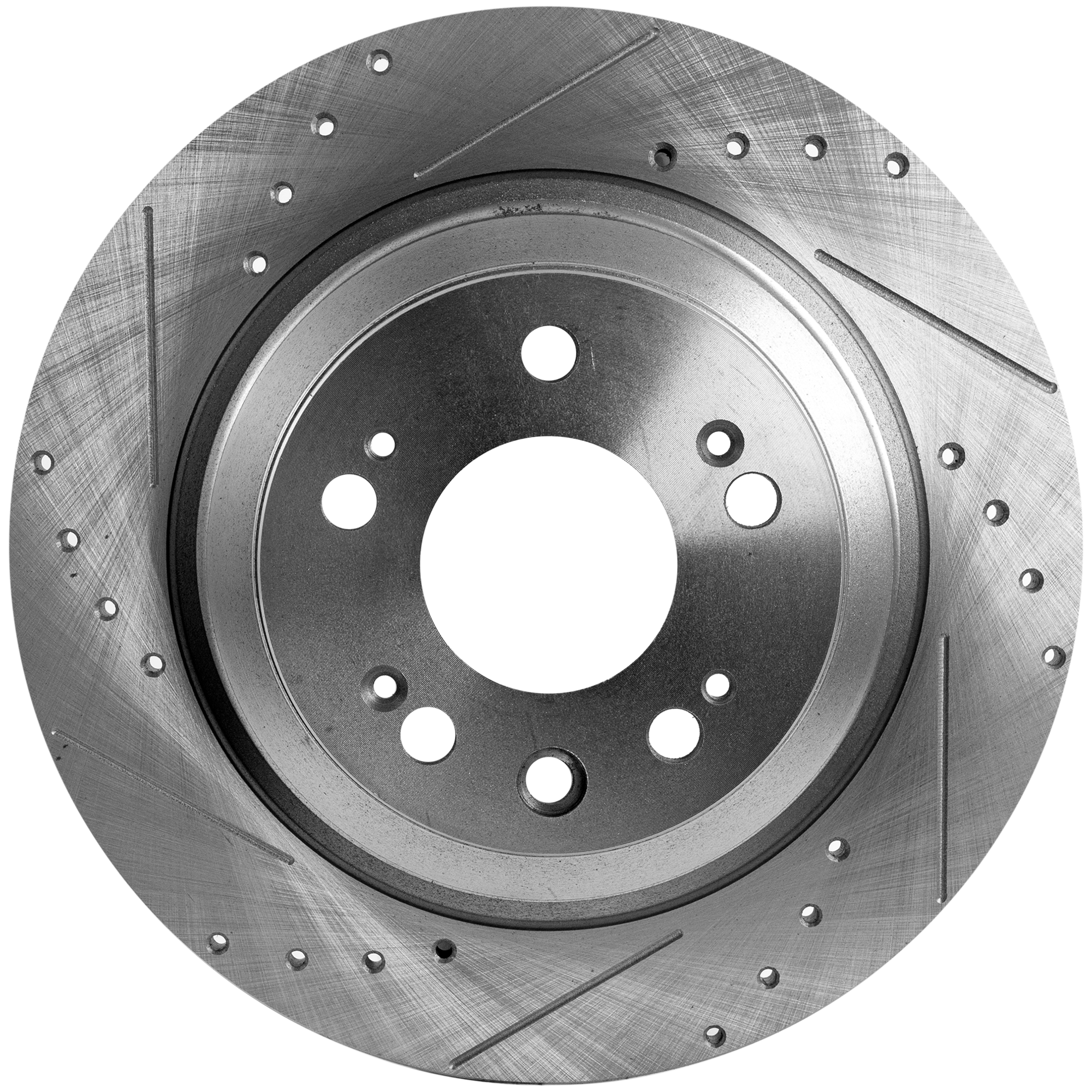 AM TL 09-14 REAR BRAKE DISC RH=LH Cross drilled and Slotted SKU STPA27110040DRS OEM 31539-44701-0833438-850204-900