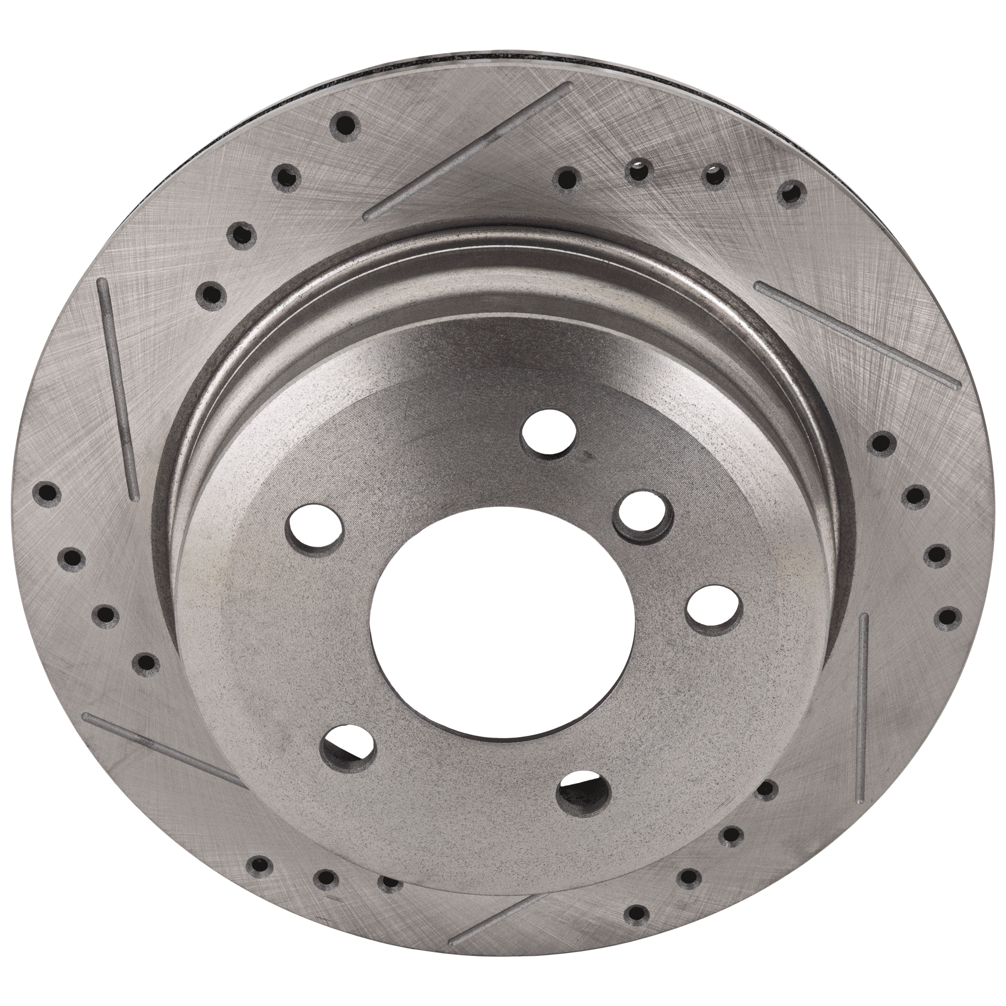 AM 3 SERIES 06-13 X1-12-15 REAR BRAKE DISC RH=LH Cross drilled and Slotted SKU STPB27110009DRS OEM 34317-45508-45603-850052-90077