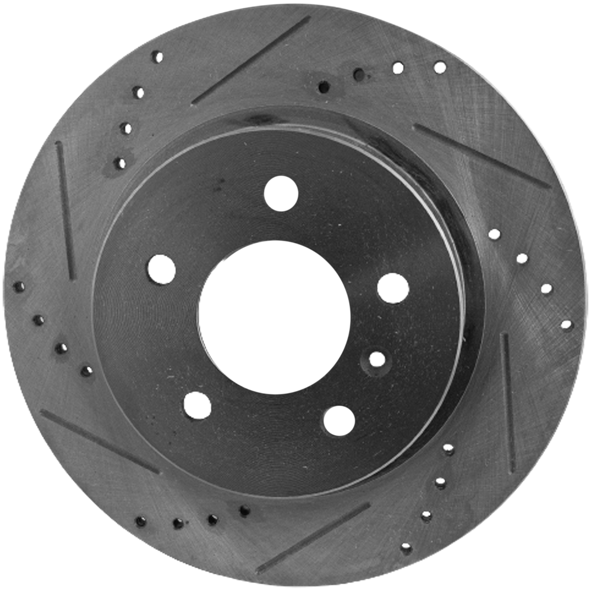 AM LUCERNE DTS 06-11 REAR BRAKE DISC RH=LH Cross drilled and Slotted Solid 5 Lugs SKU STPB27110047DRS OEM 41219-55127-60286-580405-90027