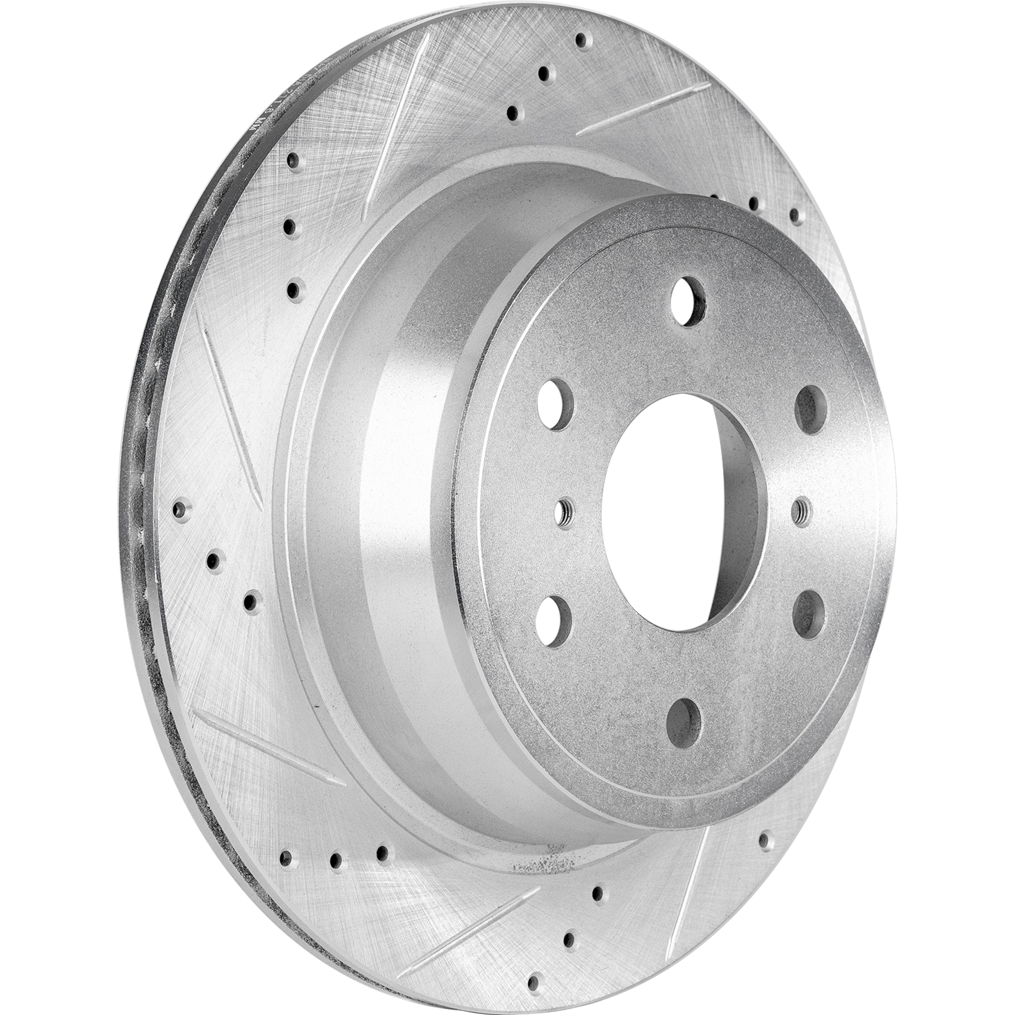 AM SILVERADO 1500-07-19 TAHOE 07-20 REAR BRAKE DISC RH=LH Cross drilled and Slotted Vented 6 Lugs SKU STPC27110006DRS OEM 90048053-580422FZN 581032FZN