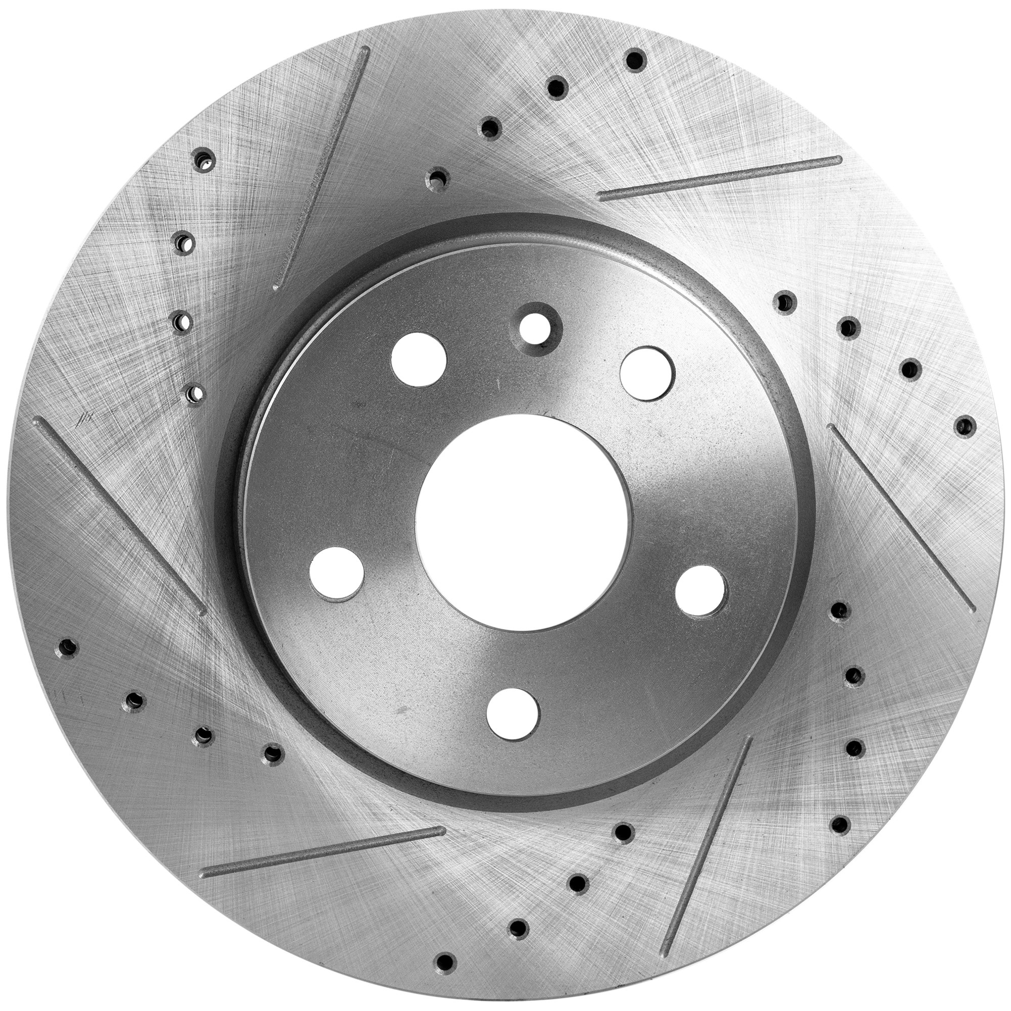 AM CAMARO 10-15 IMPALA 14-20 FRONT BRAKE DISC RH=LH Cross drilled and Slotted Vented 5 Lugs SKU STPC27110027DRS OEM 41260-55174-493112-850160-8862