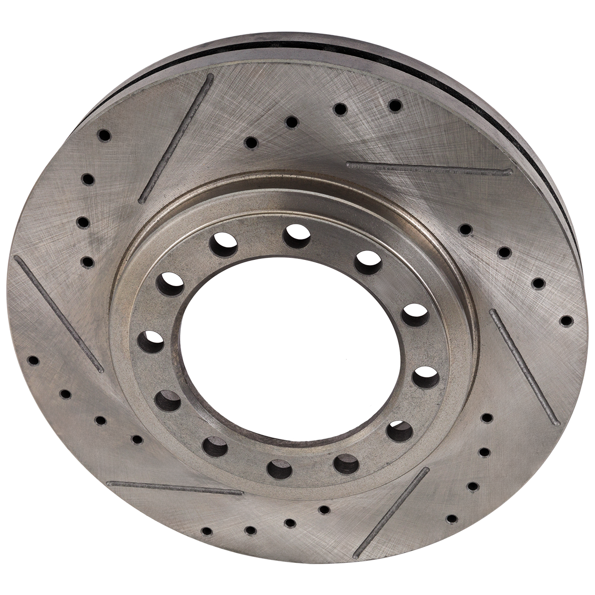 AM CHEVROLET GMC HD TRUCKS 97-19 FRONT BRAKE DISC RH=LH Cross drilled and Slotted SKU STPC27110031DRS OEM 3130-6311-31296-145347-880051