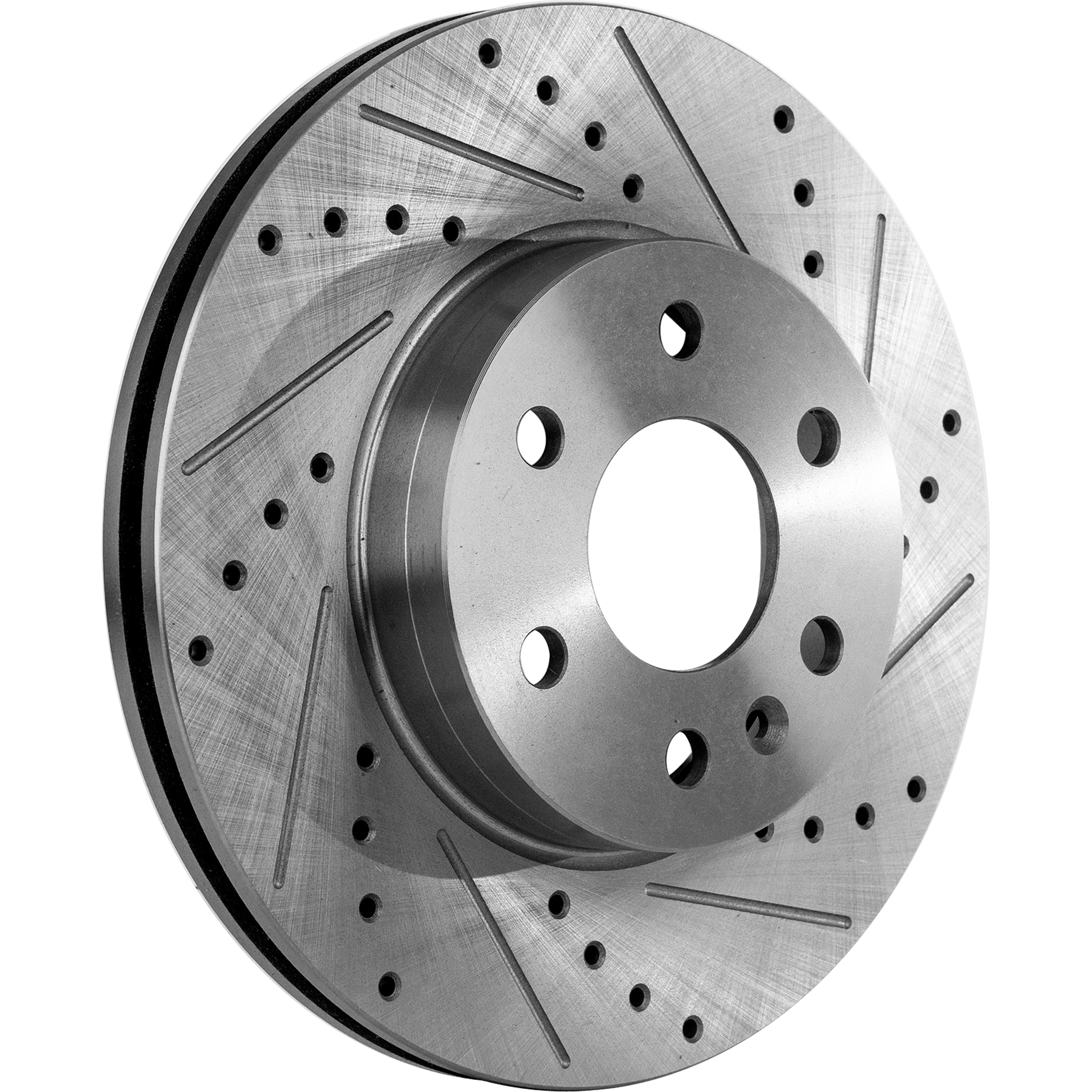 AM COLORADO CANYON 15-20 FRONT BRAKE DISC RH=LH Cross drilled and Slotted Vented 6 Lugs SKU STPC27110037DRS OEM 41324-72035-850481-60048062-58