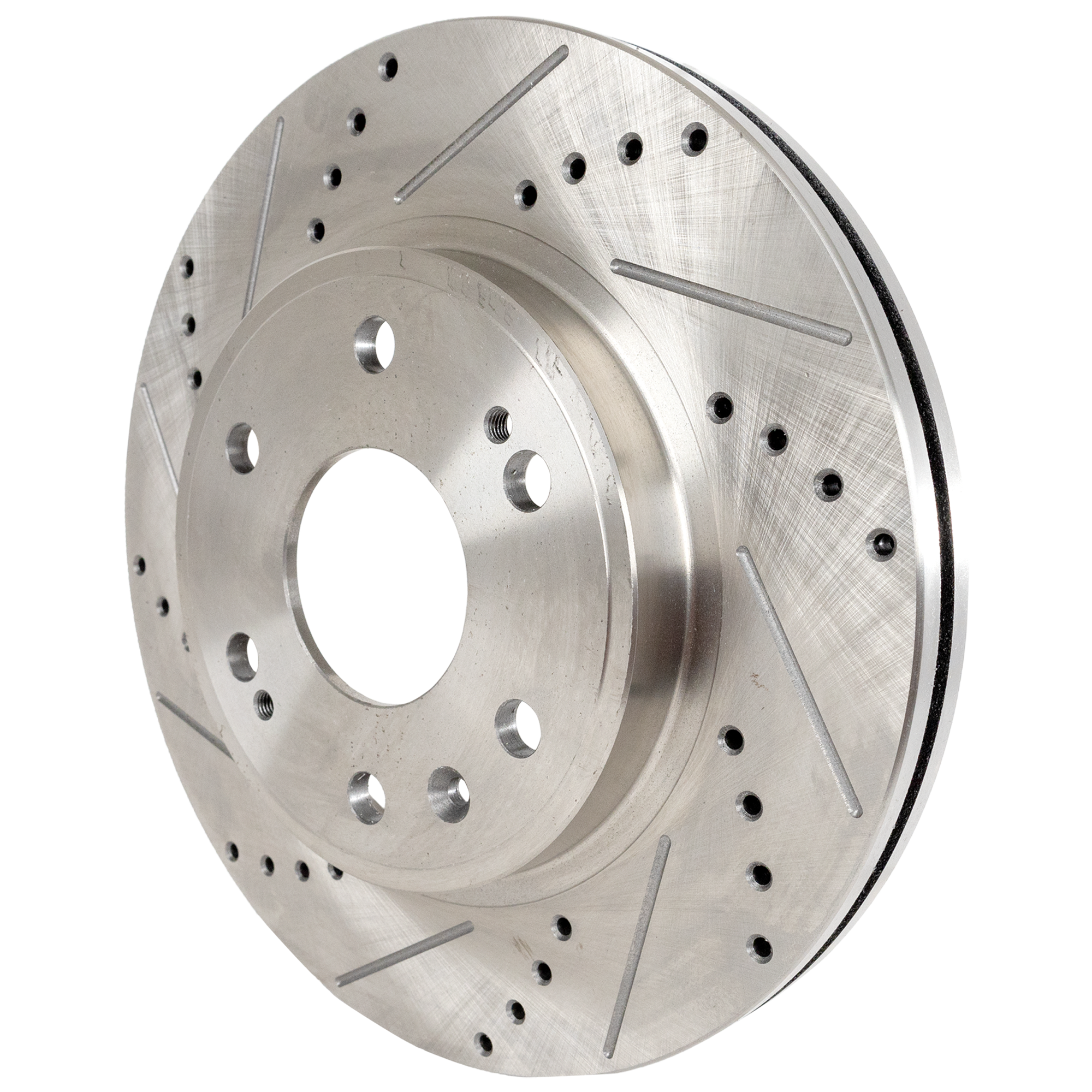 AM SILVERADO SIERRA 1500-05-19 TAHOE 07-20 FRONT BRAKE DISC RH=LH Cross drilled and Slotted Vented 6 Lugs SKU STPC27110095DRS OEM 41252-55097-55170-72043-145582