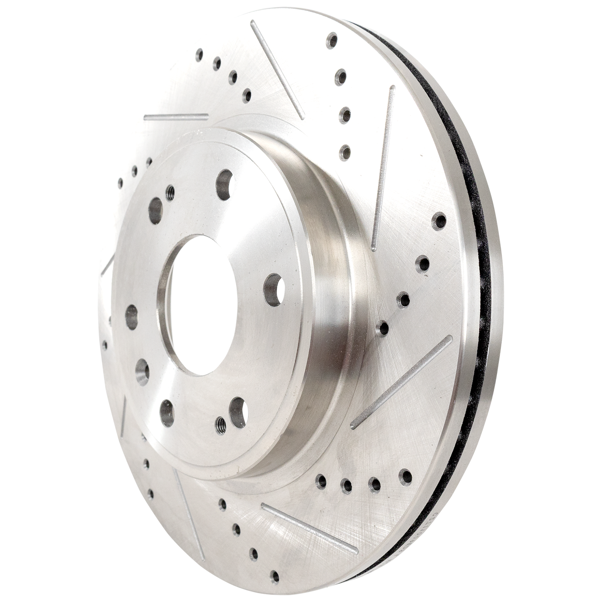 AM SILVERADO 1500 SIERRA 1500-99-07 EXPRESS 1500 SAVANA 1500-03-08 FRONT BRAKE DISC RH=LH Cross drilled and Slotted Vented 6 Lugs SKU STPC27110096DRS OEM 19914-55054-56825-101419-14525