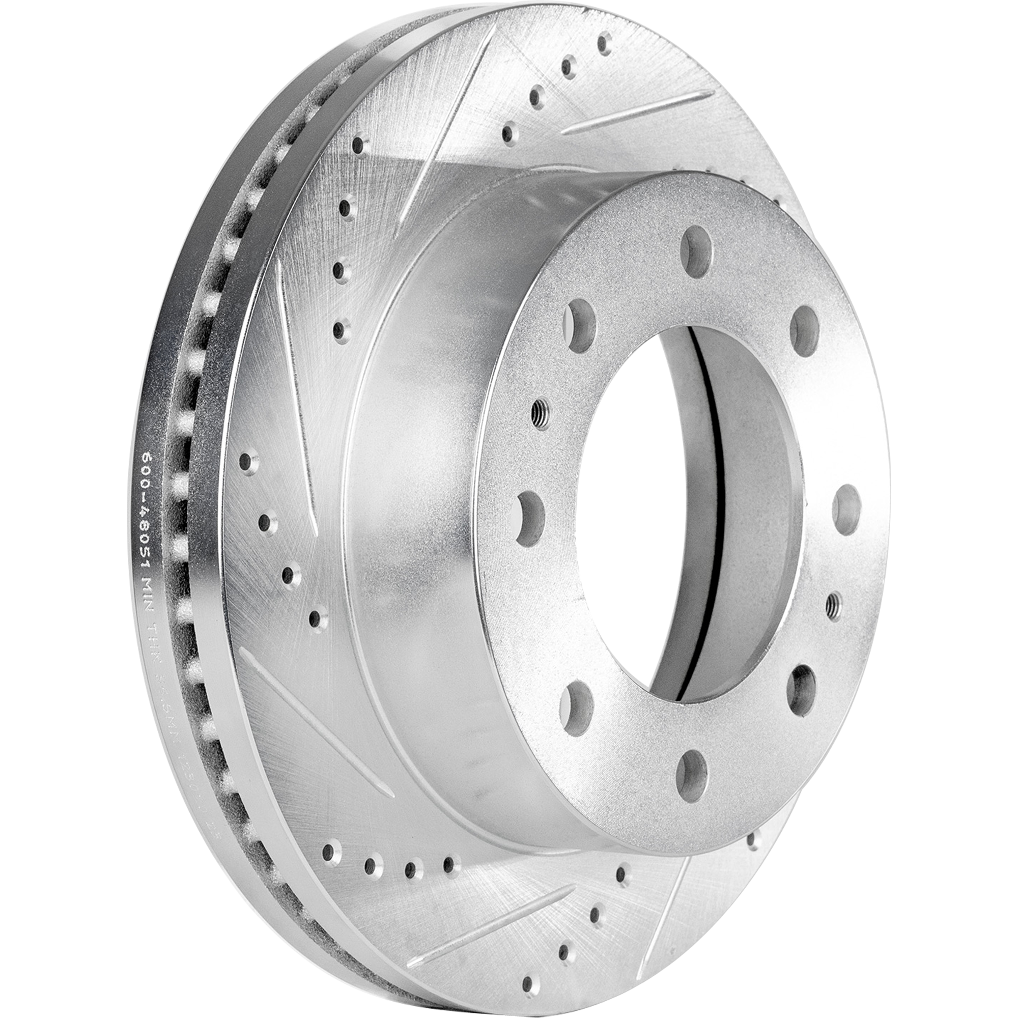 AM SILVERADO SIERRA 01-10 FRONT BRAKE DISC RH=LH Cross drilled and Slotted Vented 8 Lugs SKU STPC27110101DRS OEM 55062-55072-145316-145317-4932
