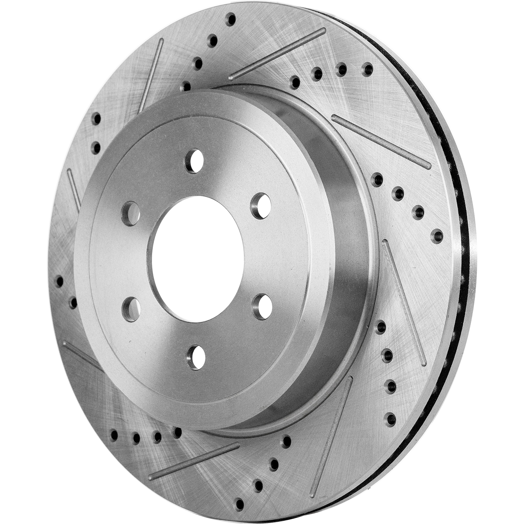 AM DAKOTA 03-04 FRONT BRAKE DISC RH=LH Cross drilled and Slotted Vented 6 Lugs SKU STPD27110005DRS OEM 53014-145454-48880145-60040098