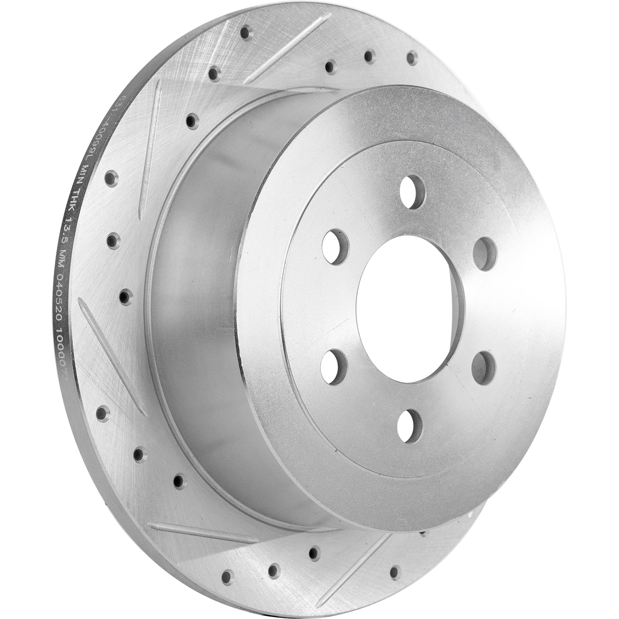 AM DAKOTA 03-04 REAR BRAKE DISC RH=LH Cross drilled and Slotted SKU STPD27110006DRS OEM 53013-780144-48880144-52126044
