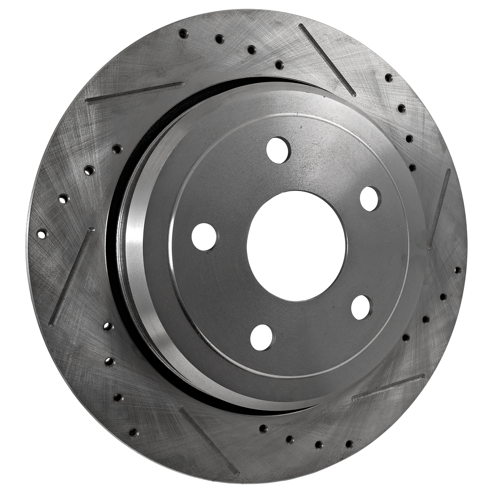 AM DURANGO 11-21 GRAND CHEROKEE 11-23 REAR BRAKE DISC RH=LH Cross drilled and Slotted Vented 5 Lugs SKU STPD27110014DRS OEM 43176-53063-850239-60042006-53