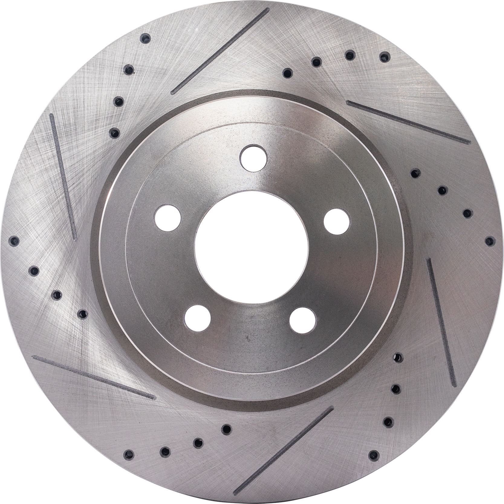 AM CHRYSLER 300-05-22 CHALLENGER 09-22 FRONT BRAKE DISC RH=LH Cross drilled and Slotted SKU STPD27110024DRS OEM 43087-53023-63206-780256-90024