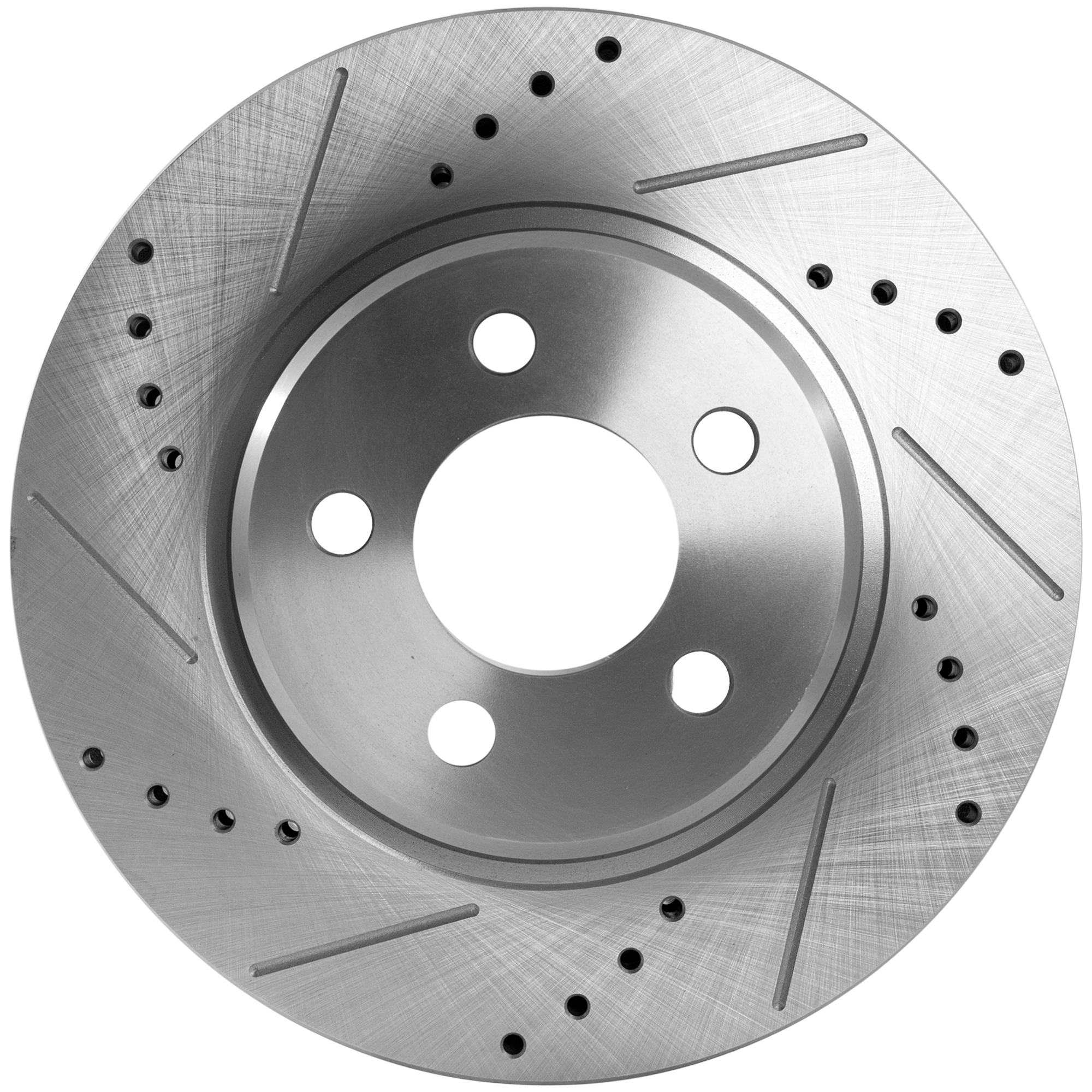 AM CHRYSLER 300-05-22 MAGNUM 05-08 FRONT BRAKE DISC RH=LH Vented Cross drilled and Slotted 5 Lugs SKU STPD27110025DRS OEM 19367-43086-53022-780255-90024