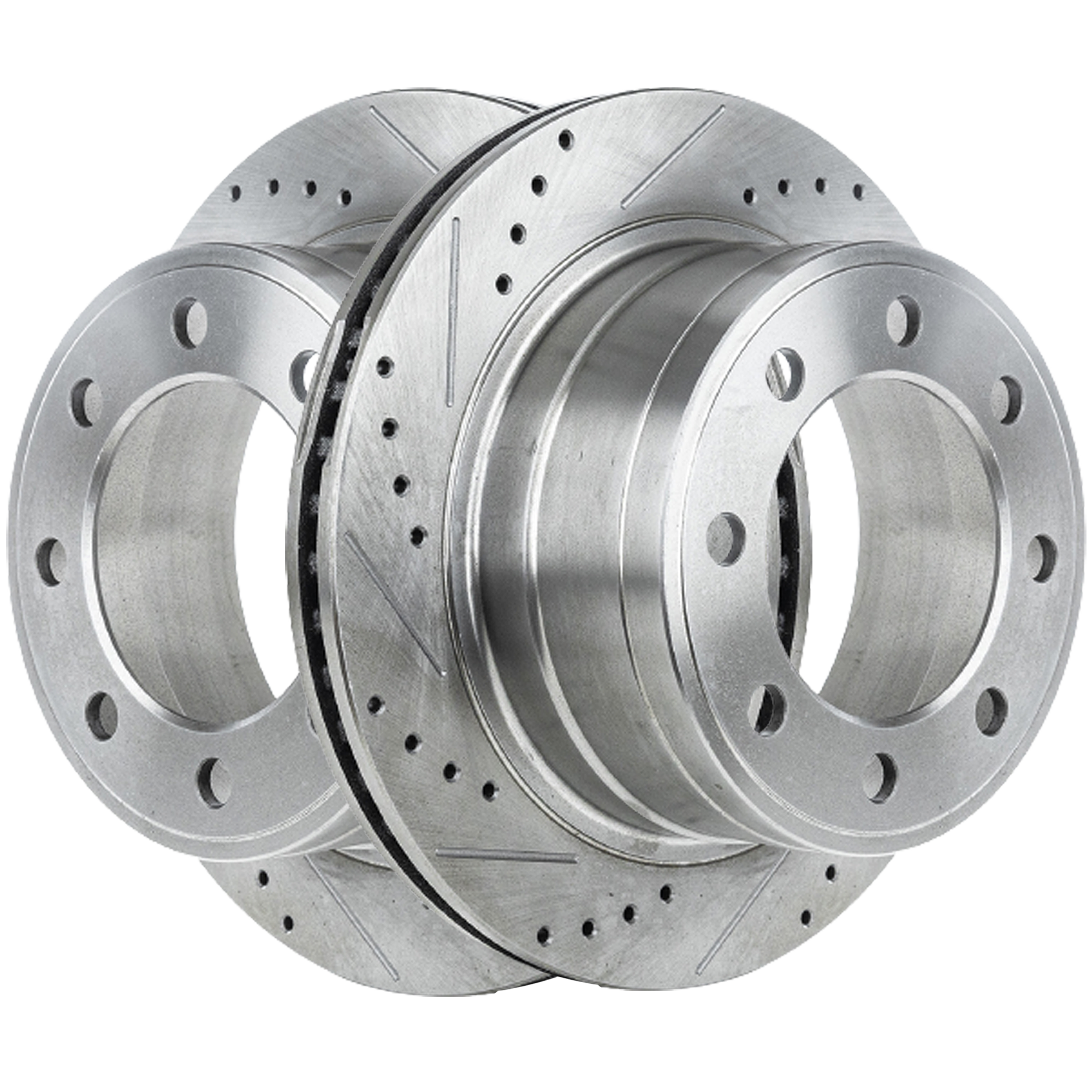 AM RAM FULL SIZE P U 03-08 REAR BRAKE DISC RH AND LH Cross drilled and Slotted 8 Lugs Performance Rotor SKU STPD27110046DS