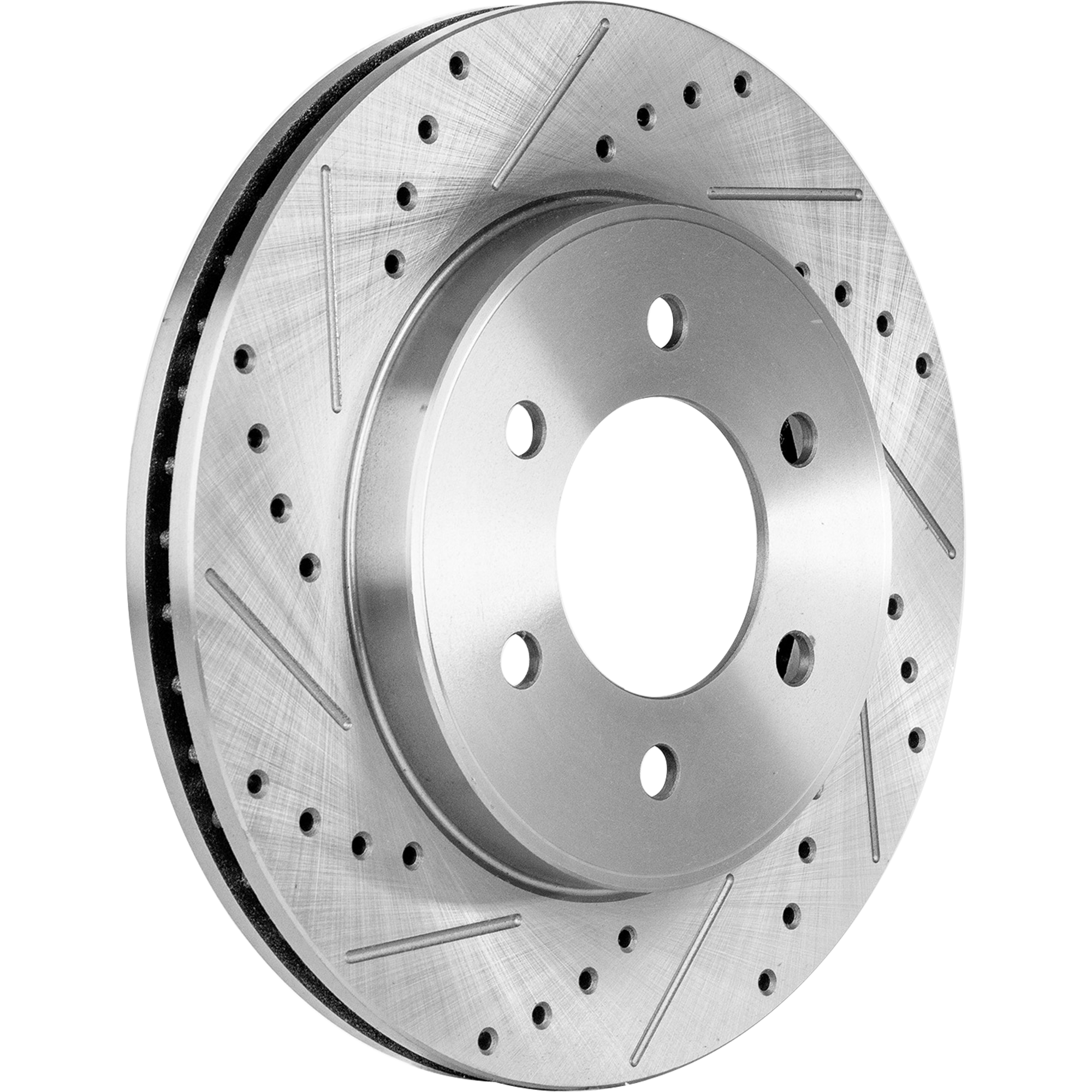 AM F 150-04-08 MARK LT 06-08 FRONT BRAKE DISC RH=LH Cross drilled and Slotted Vented 6 Lugs SKU STPF27110057DRS