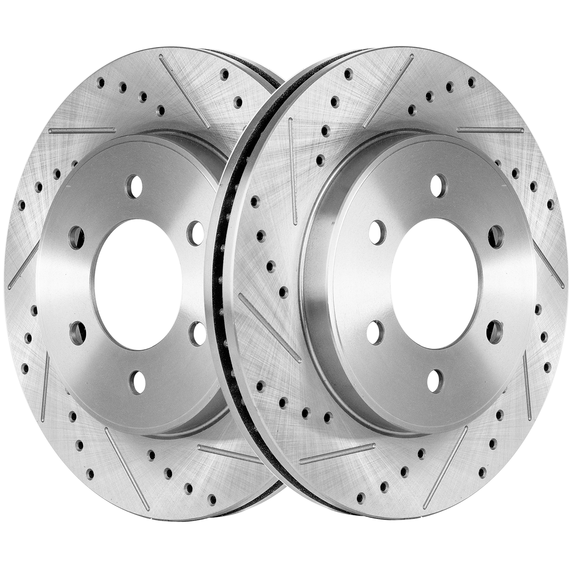 AM F 150-04-08 MARK LT 06-08 FRONT BRAKE DISC RH AND LH Cross drilled and Slotted Vented 6 Lugs Performance Rotor SKU STPF27110057DS