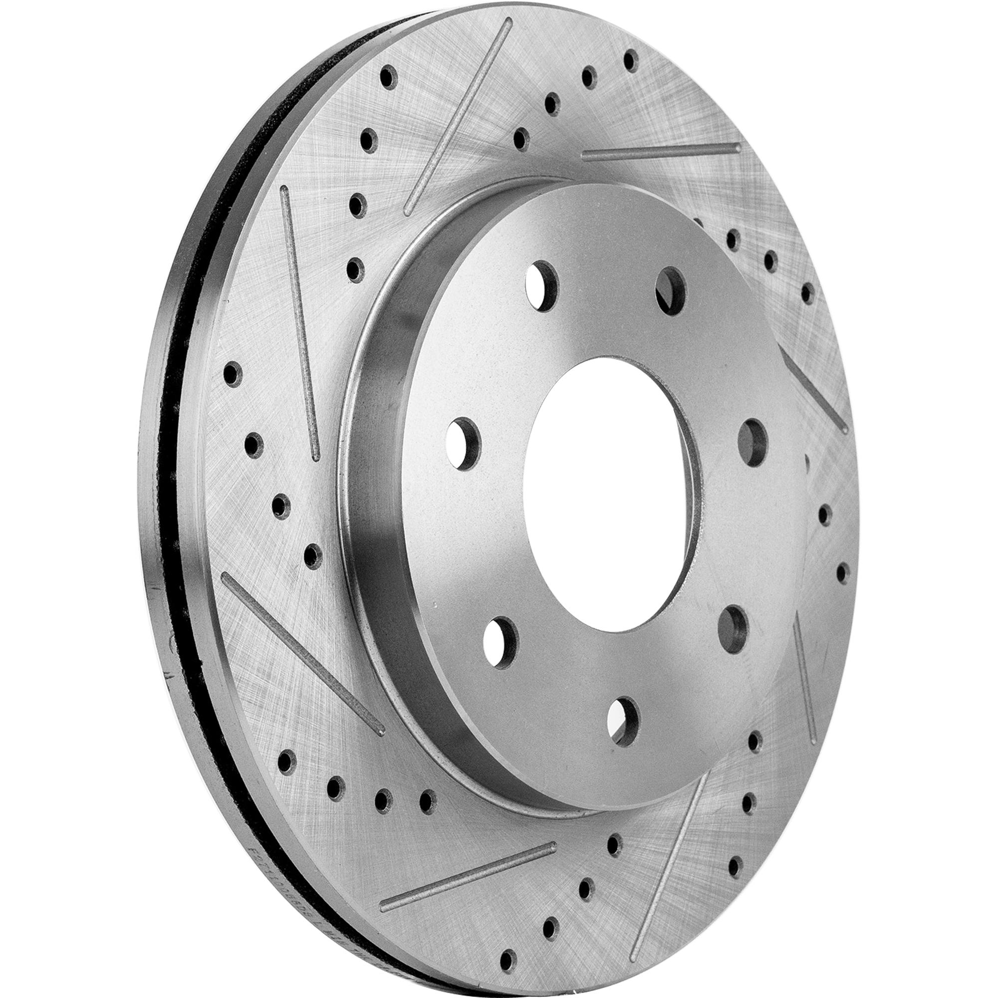 AM F 150-04-08 MARK LT 06-08 FRONT BRAKE DISC RH=LH 7 Lug Cross drilled and Slotted SKU STPF27110058DRS OEM 54110-492575-48880181-60054187