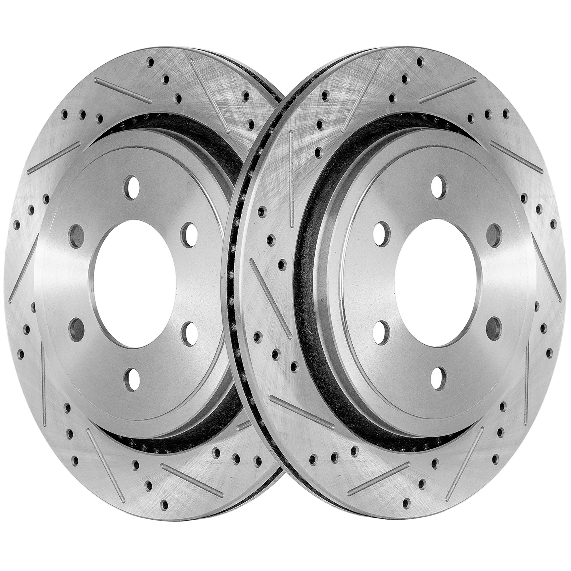 AM F 150-15-17 REAR BRAKE DISC RH AND LH Performance Rotor Drilled and Slotted w Electronic Parking Brake SKU STPF27110066DS OEM 42320-75029-850390-60054231-68
