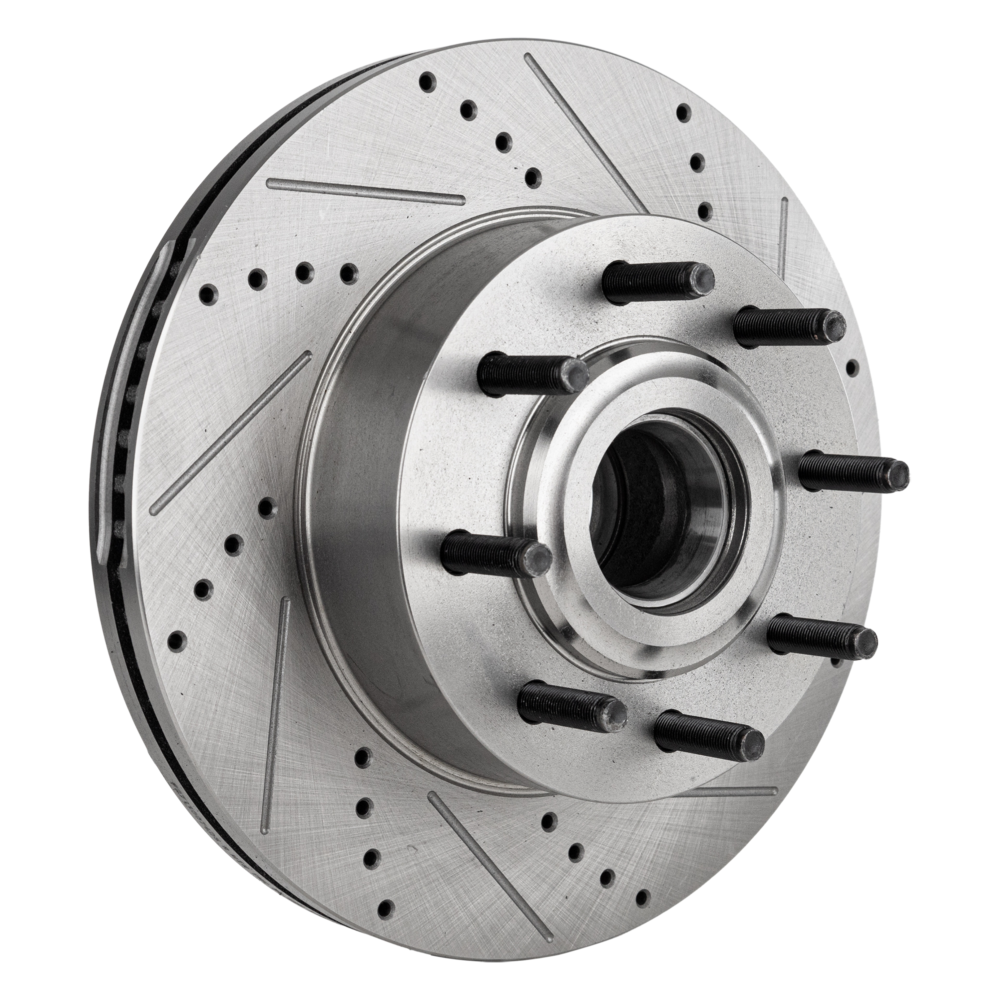 AM F 250 F 350 SUPER DUTY 12-21 FRONT BRAKE DISC RH=LH RWD Cross drilled and Slotted SKU STPF27110076DRS OEM 42301-850350-60054224-680640R