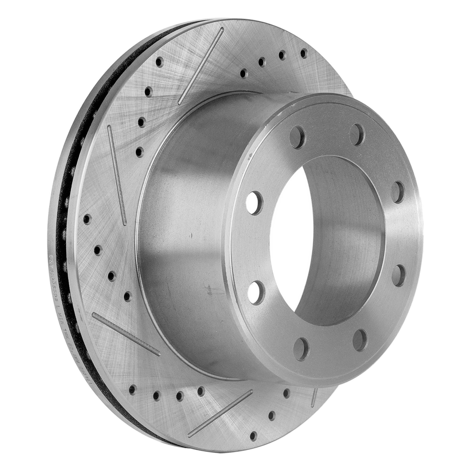 AM F 250 F 350 SUPER DUTY 05-12 REAR BRAKE DISC RH=LH Cross drilled and Slotted Vented 8 Lugs SKU STPF27110083DRS OEM 54141-680394-48880394-60054199