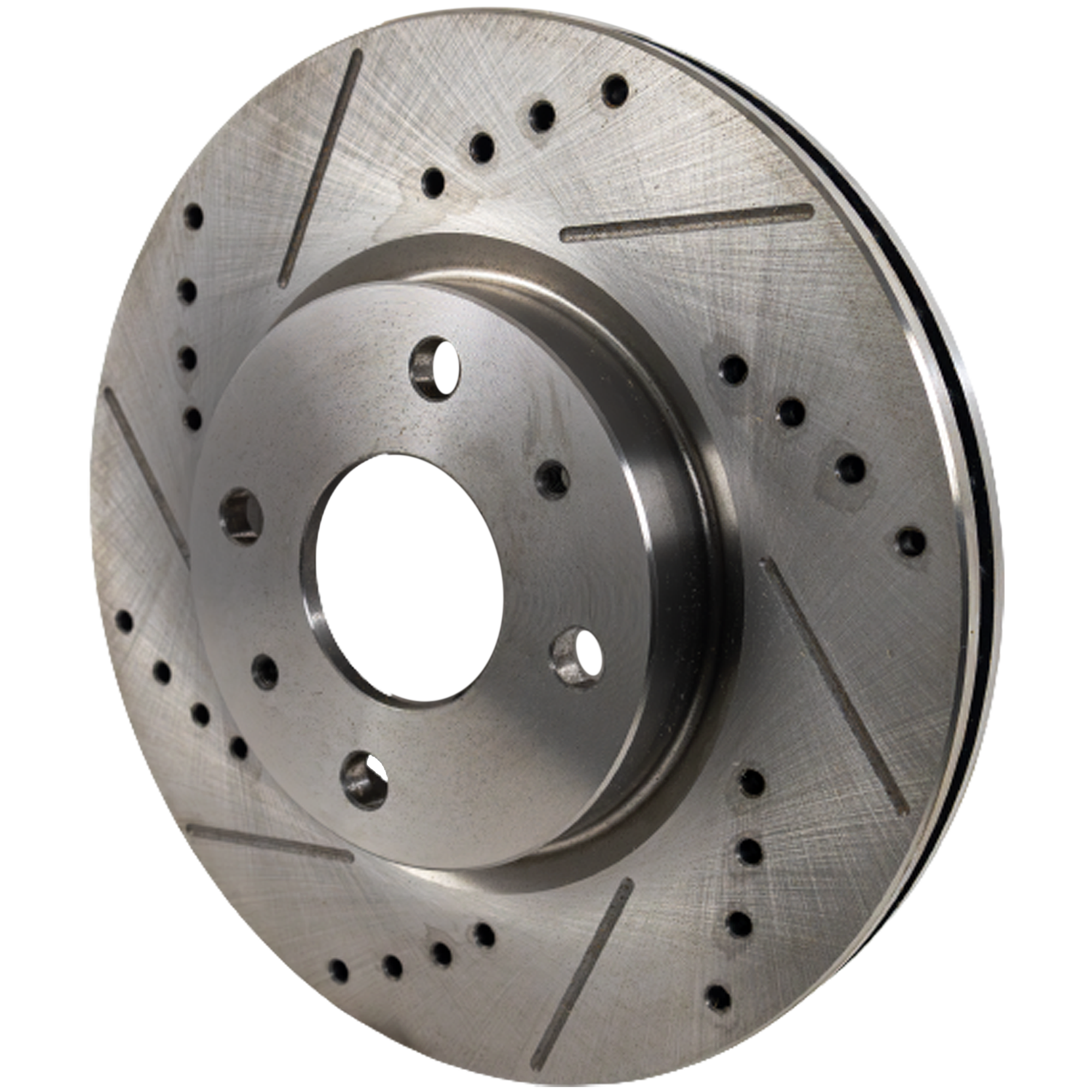 AM FOCUS 08-11 FRONT BRAKE DISC RH=LH Cross drilled and Slotted SKU STPF27110107DRS OEM 42257-54161-850040-900580-1216