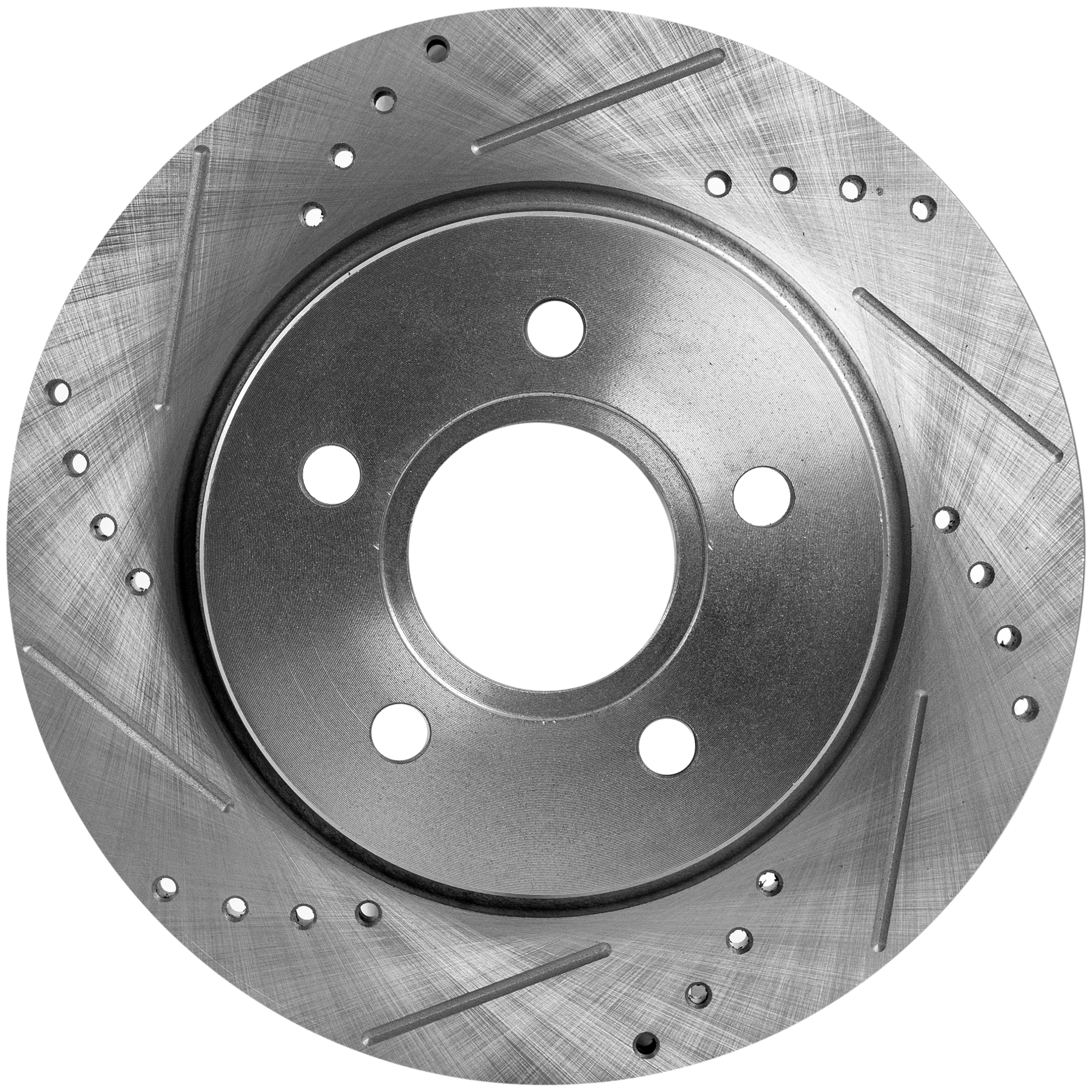 AM FOCUS 12-18 REAR BRAKE DISC RH=LH Cross drilled and Slotted SKU STPF27110108DRS OEM 42280-54182-850286-901068-6005