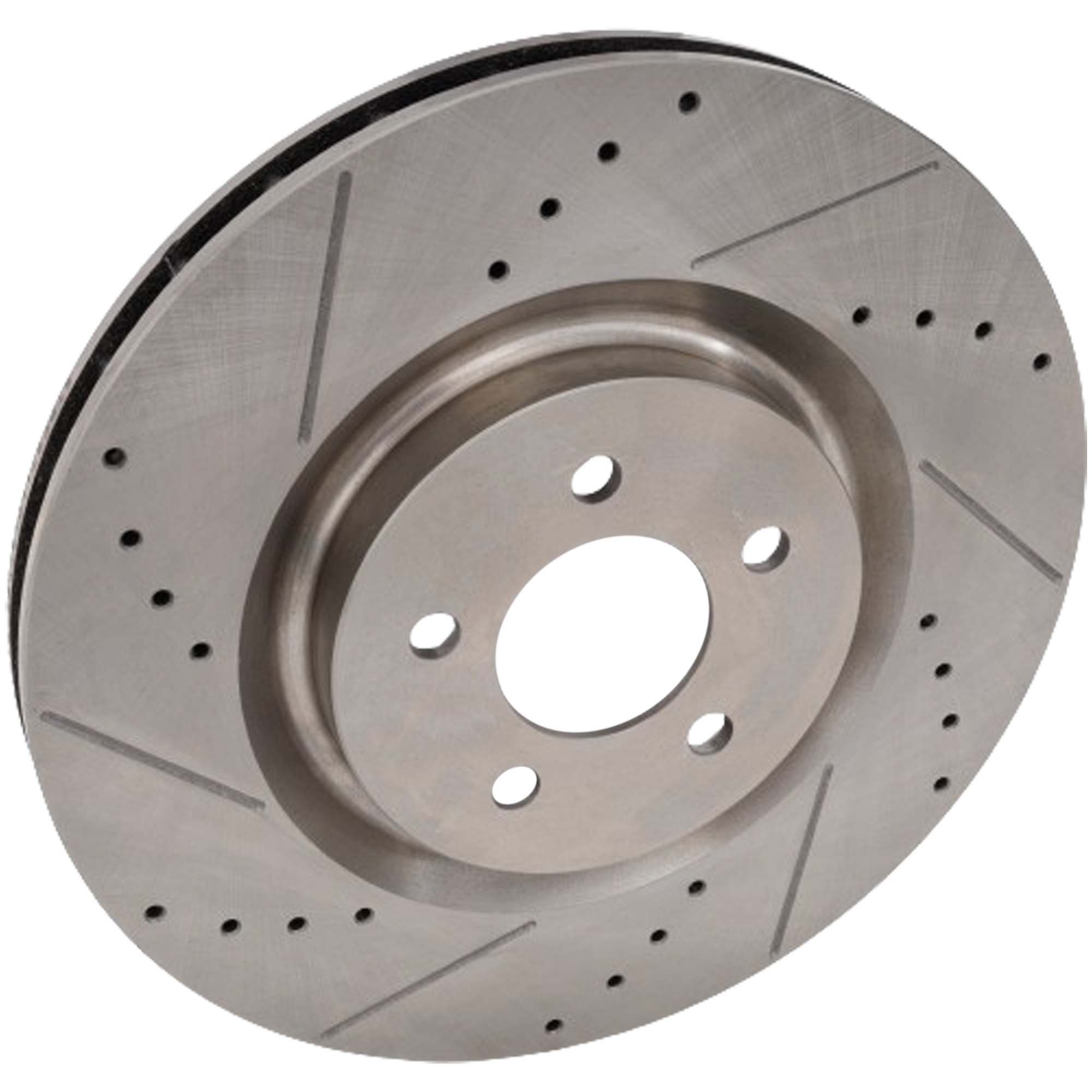 AM MUSTANG 07-14 FRONT BRAKE DISC RH=LH Cross drilled and Slotted SKU STPF27110137DRS OEM 42253-54151-850039-900918-6005