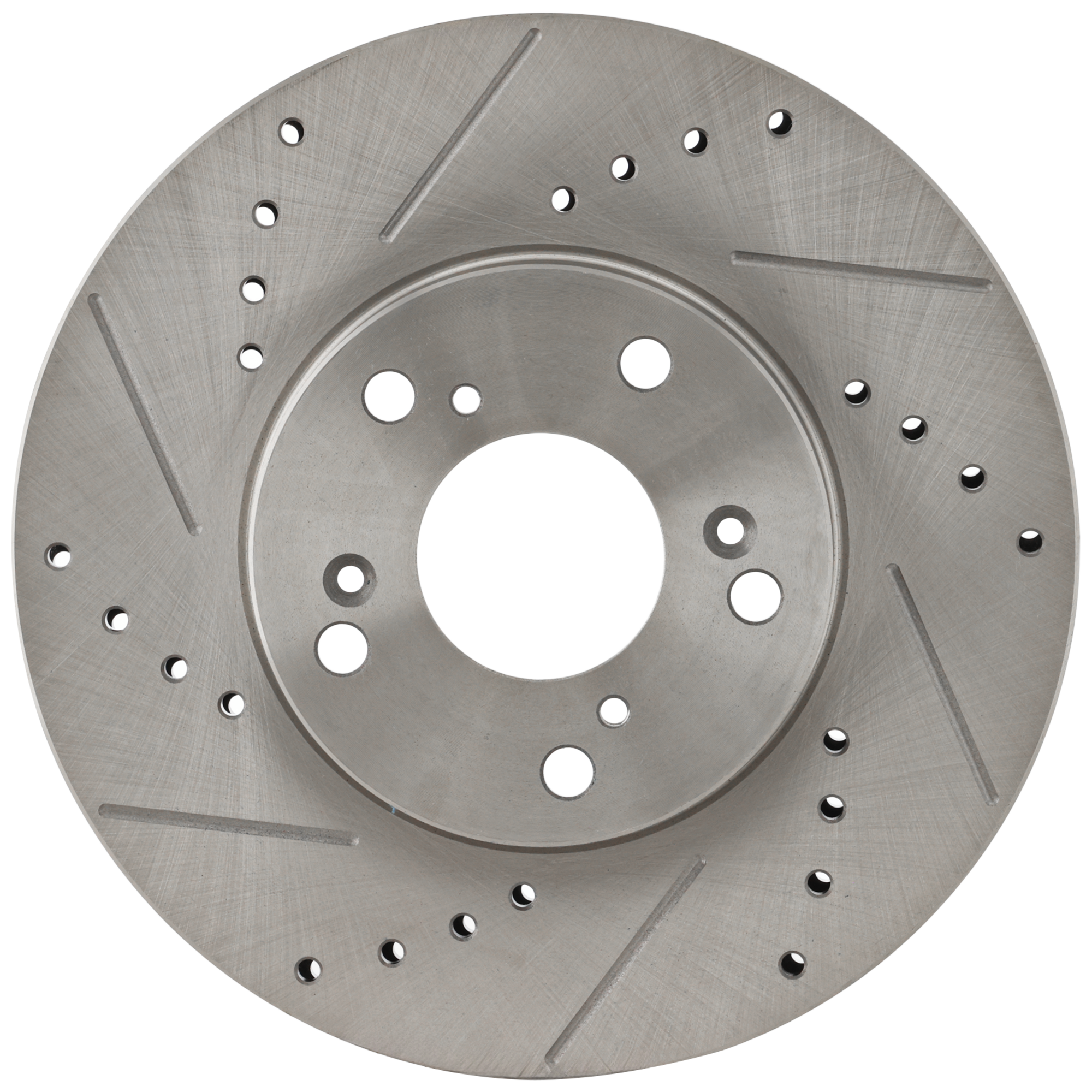 AM ACCORD 98-17 CIVIC 06-23 FRONT BRAKE DISC RH=LH Cross drilled and Slotted Vented 5 Lugs SKU STPH27110014DRS OEM 19896-31257-31305-44774-96711