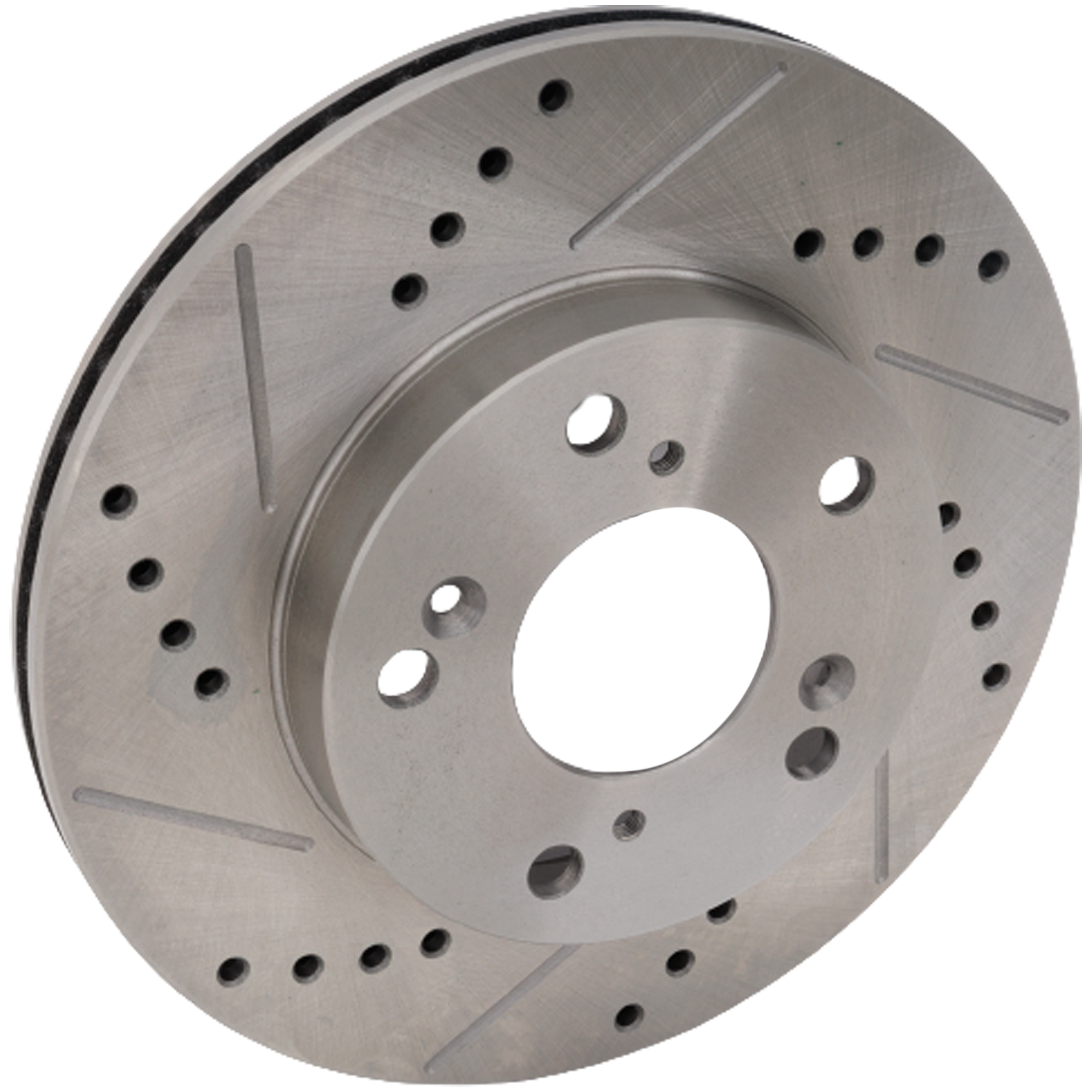 AM ILX 13-15 CIVIC 12-15 FRONT BRAKE DISC RH=LH Cross drilled and Slotted ILX Hybrid Model SKU STPH27110017DRS OEM 44742-0833531-850295-60059036