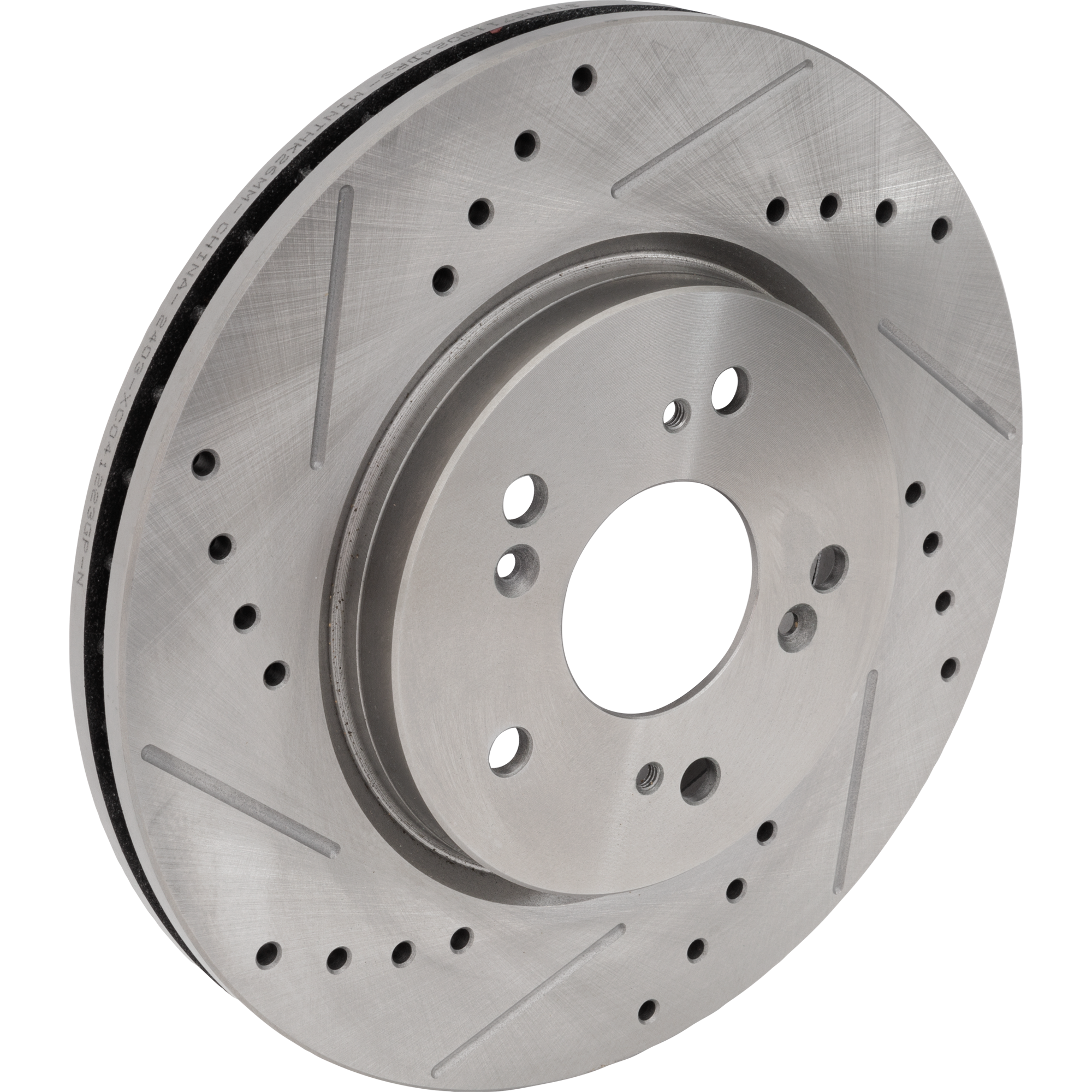 AM CR V 07-16 RDX 07-12 FRONT BRAKE DISC RH=LH Cross drilled and Slotted SKU STPH27110024DRS OEM 31455-44583-60420-0833007-9003
