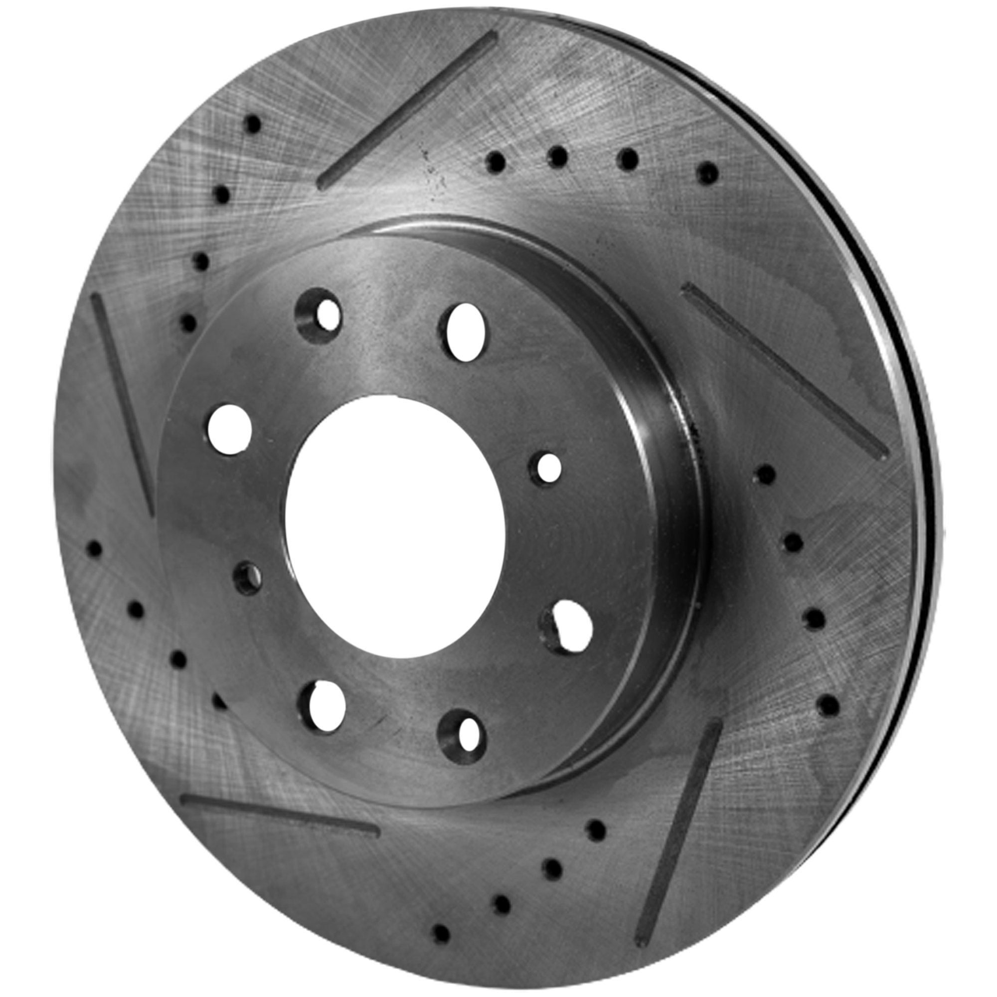 AM CRX 90-91 CIVIC 90-00 FRONT BRAKE DISC RH=LH Cross drilled and Slotted SKU STPH27110026DRS OEM 141-19740-25507-31029-63275-86